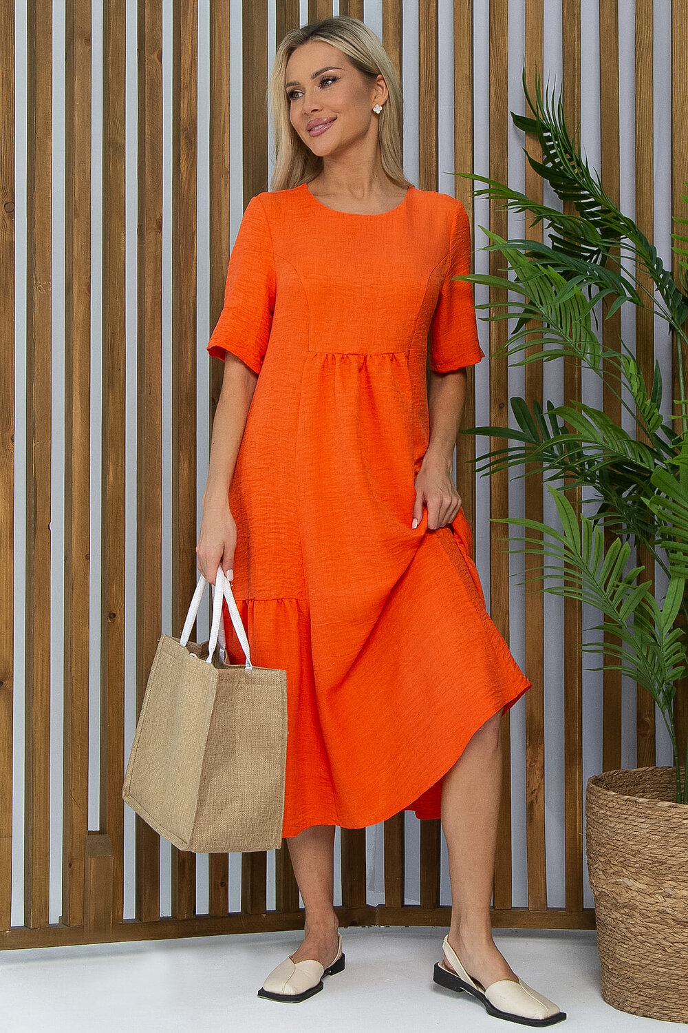 LT Collection Платье 532729 П13490-18М оранжевый