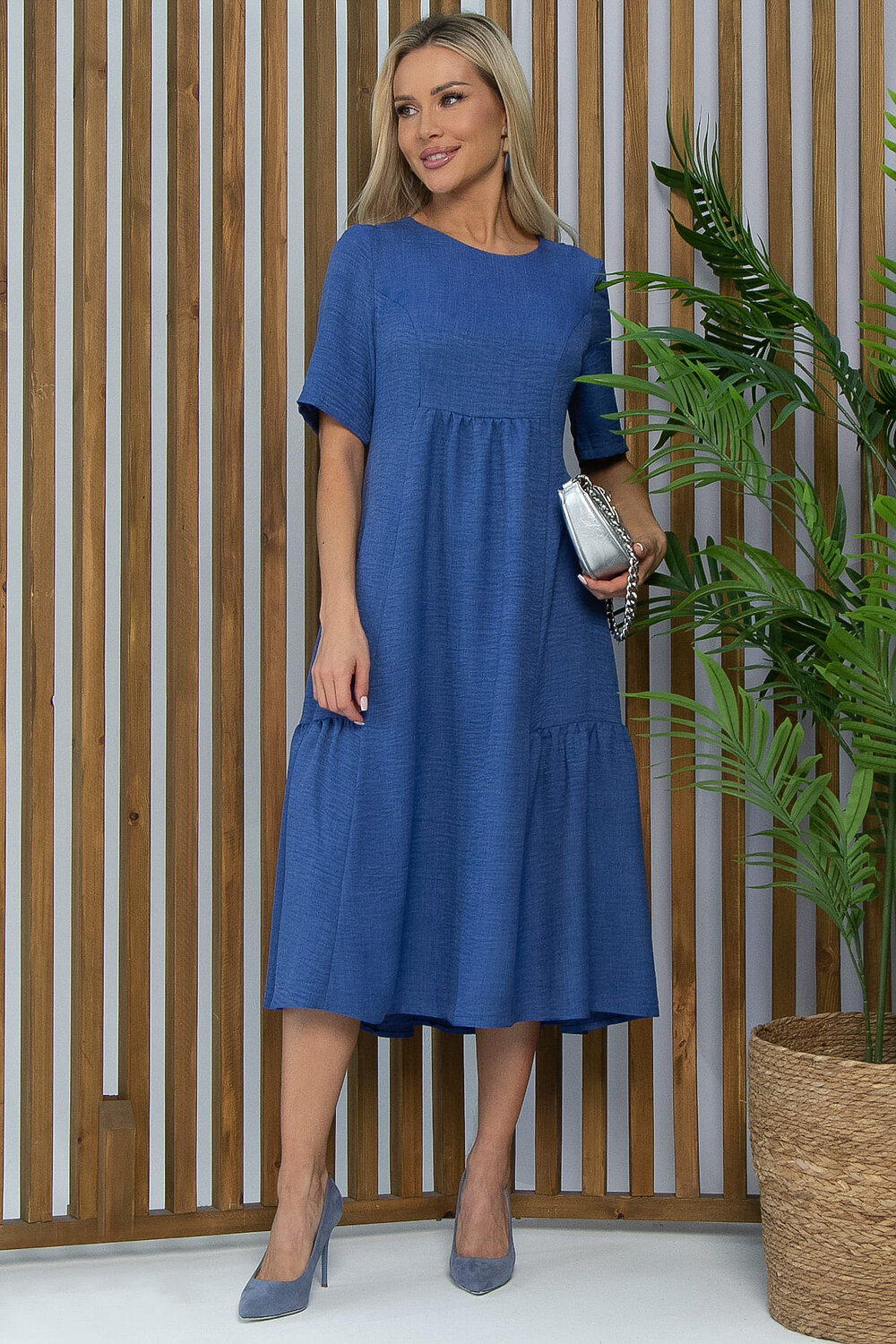 LT Collection Платье 532735 П13491-18М джинсовый
