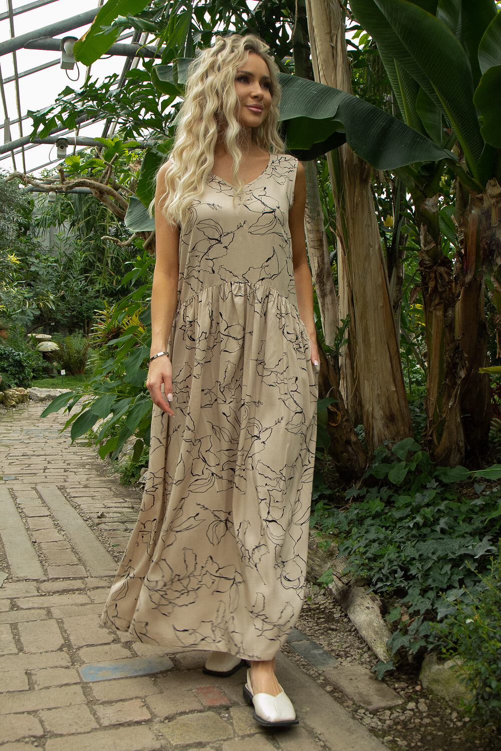 LT Collection Сарафан 532775 П13547-1М бежевый