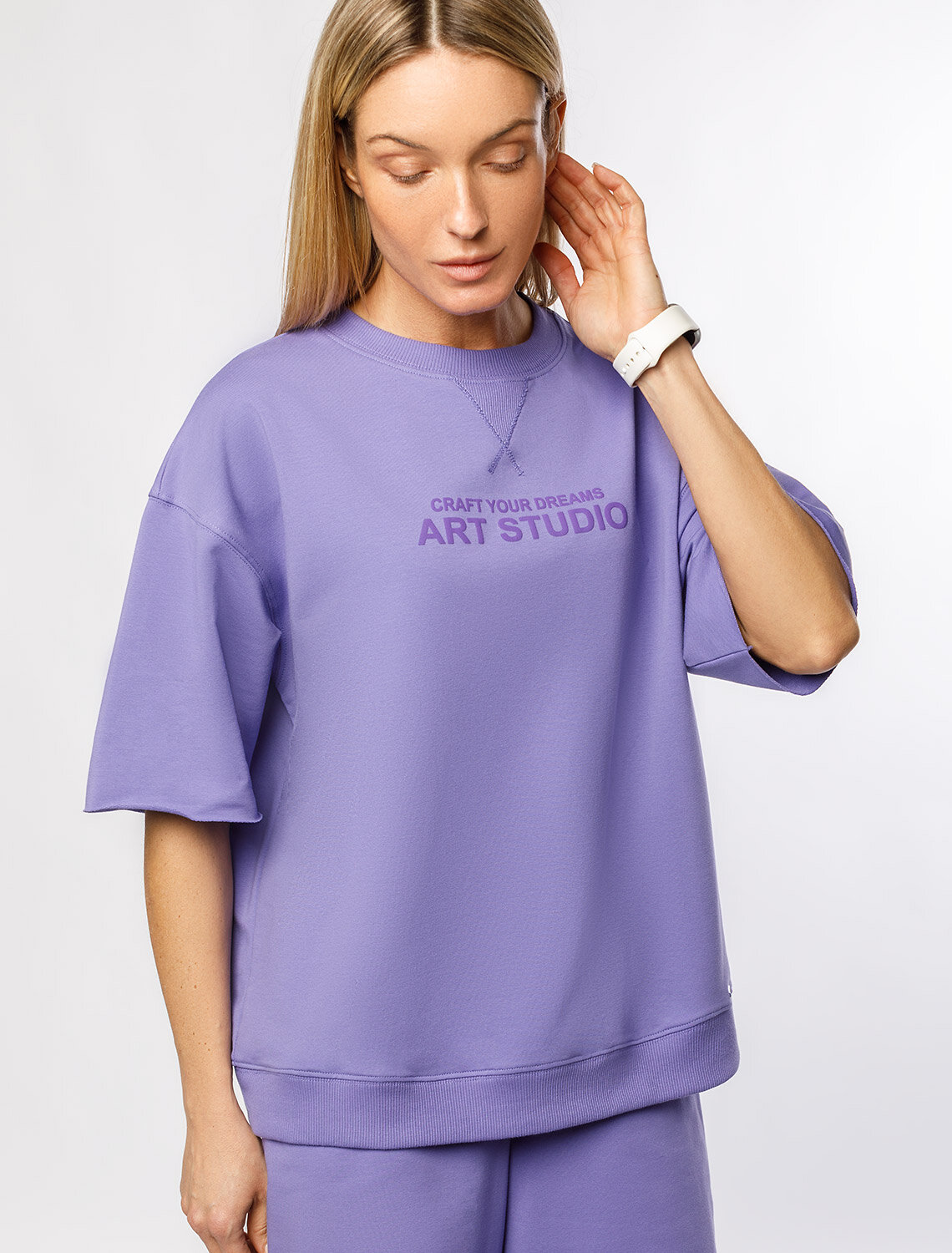 VILATTE Футболка 533473 D49.081 лавандовый_art studio