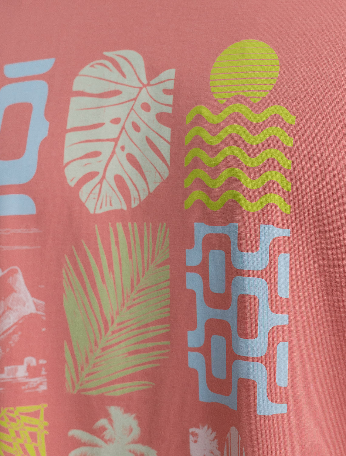 VILATTE Футболка 533498 U49.048 коралловый_ready for paradise