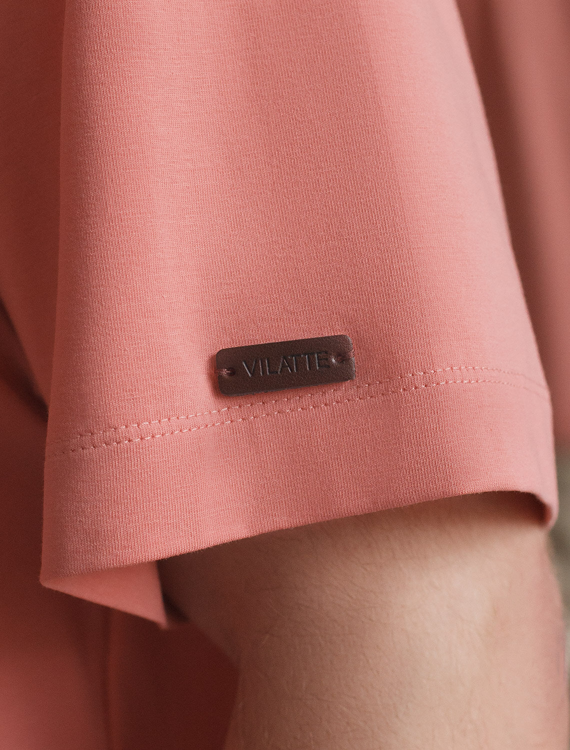 VILATTE Футболка 533498 U49.048 коралловый_ready for paradise