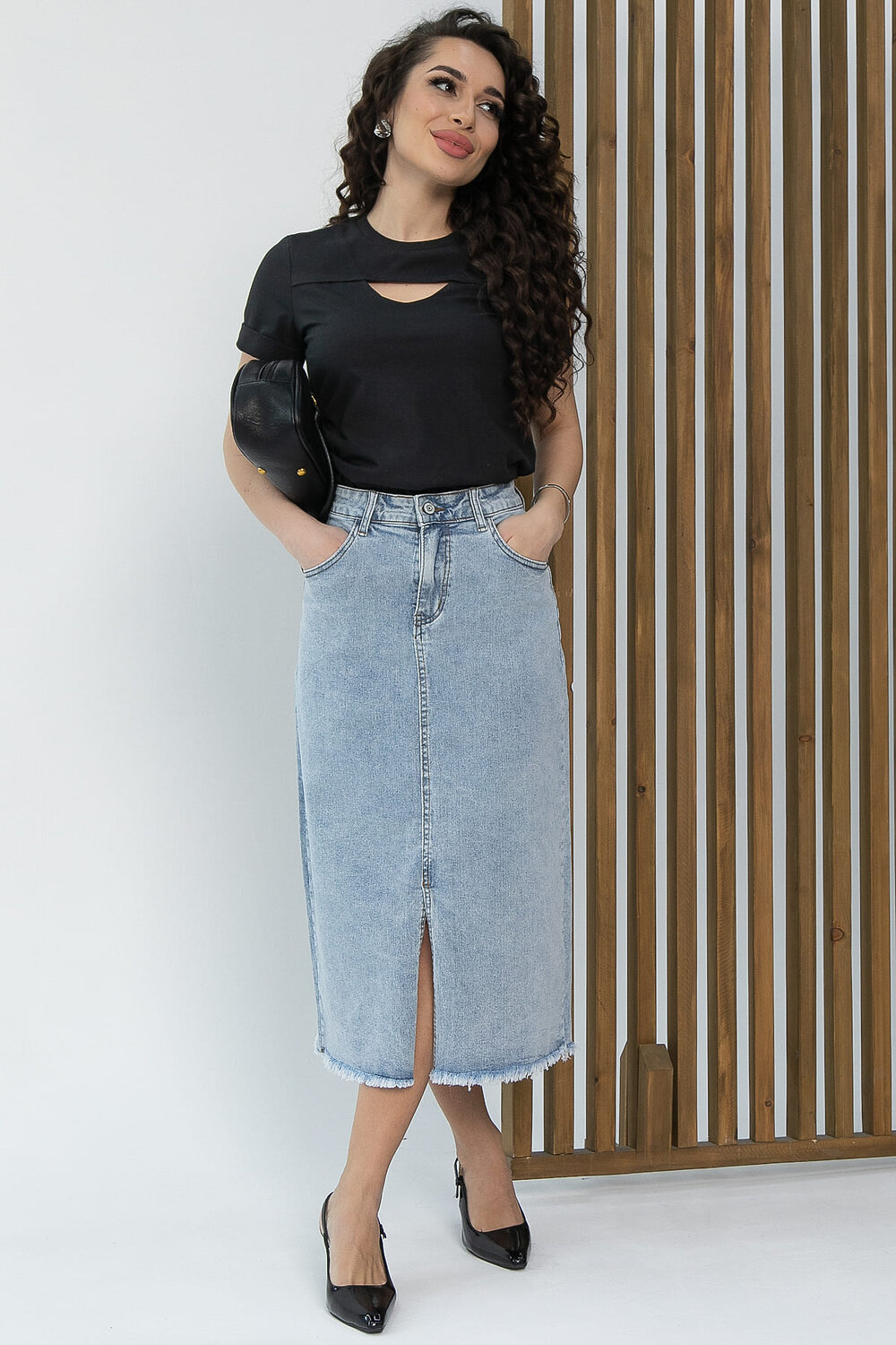 LT Collection Юбка 533689 Ю13576-4М серо-голубой