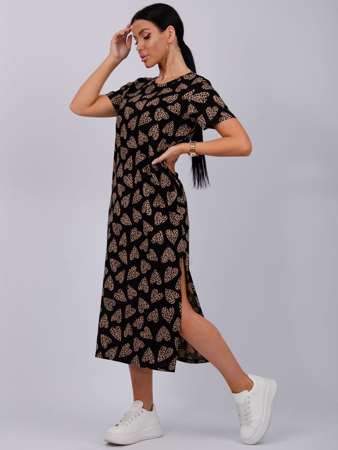 Malina Платье 533732 6034с чёрный/бежевый