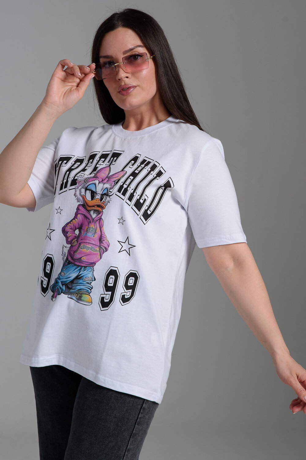 Натали Футболка 533822 8551 белый+пона