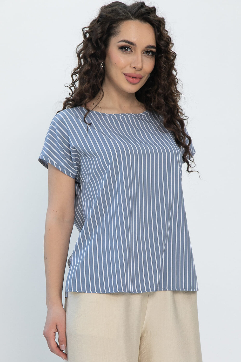 LT Collection Блуза 534678 Б13540-1М джинсовый