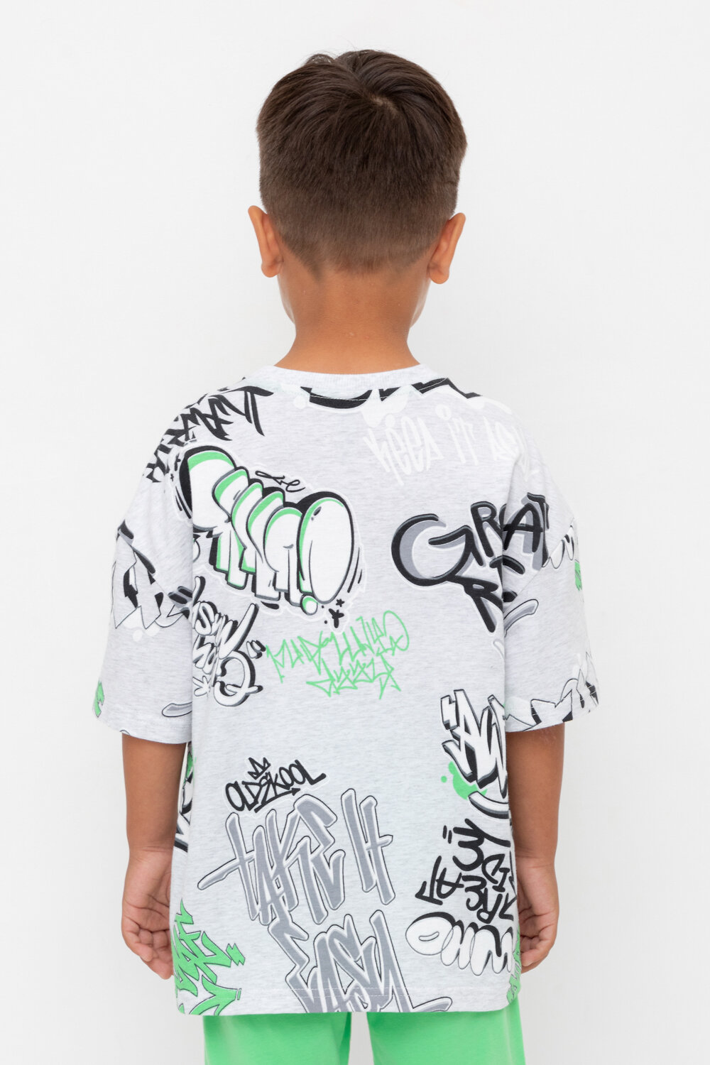 CROCKID Фуфайка 534923 КР 302742 речной перламутр, граффити