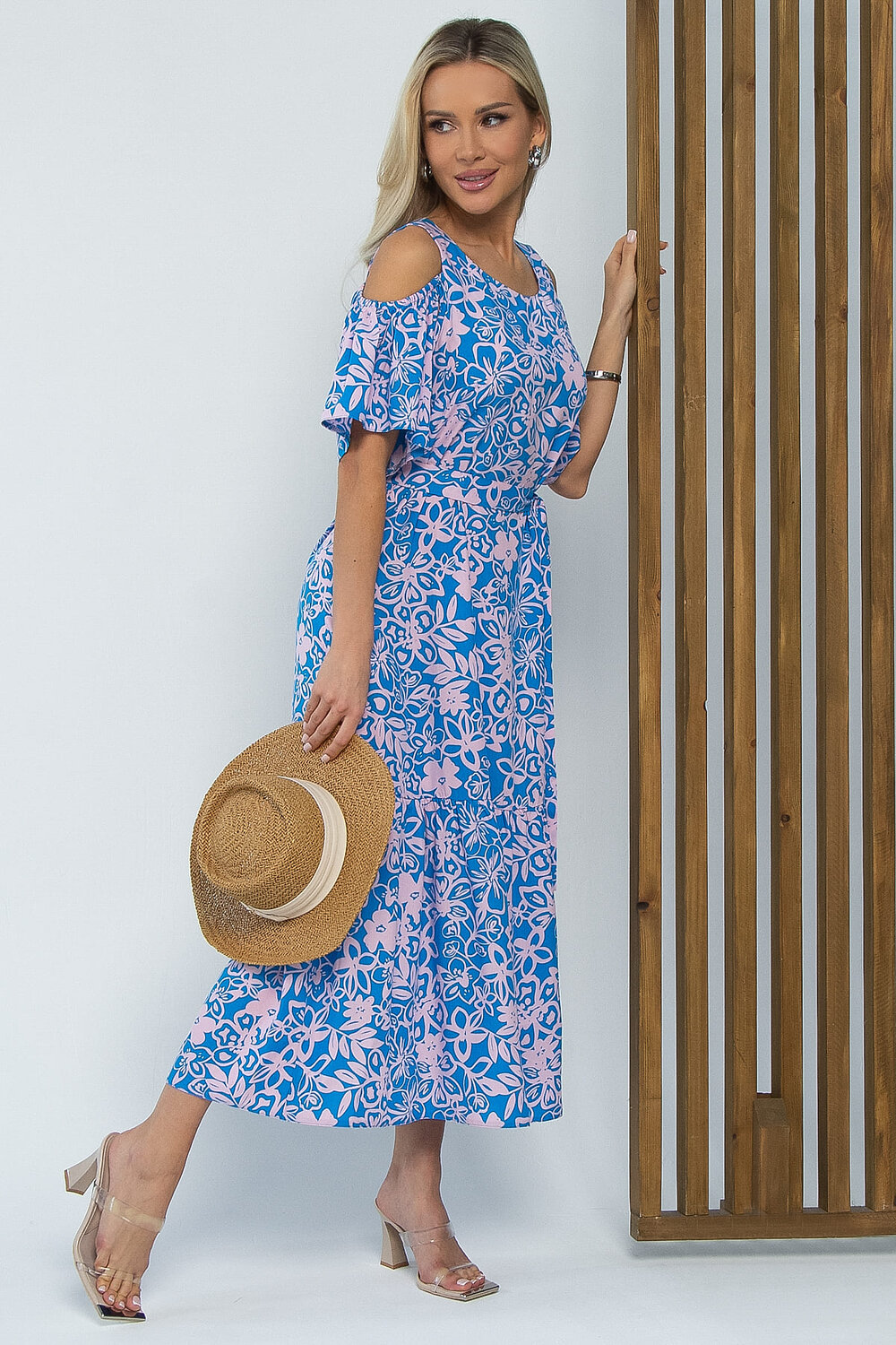 LT Collection Платье 535333 П13472-5М сине-розовый