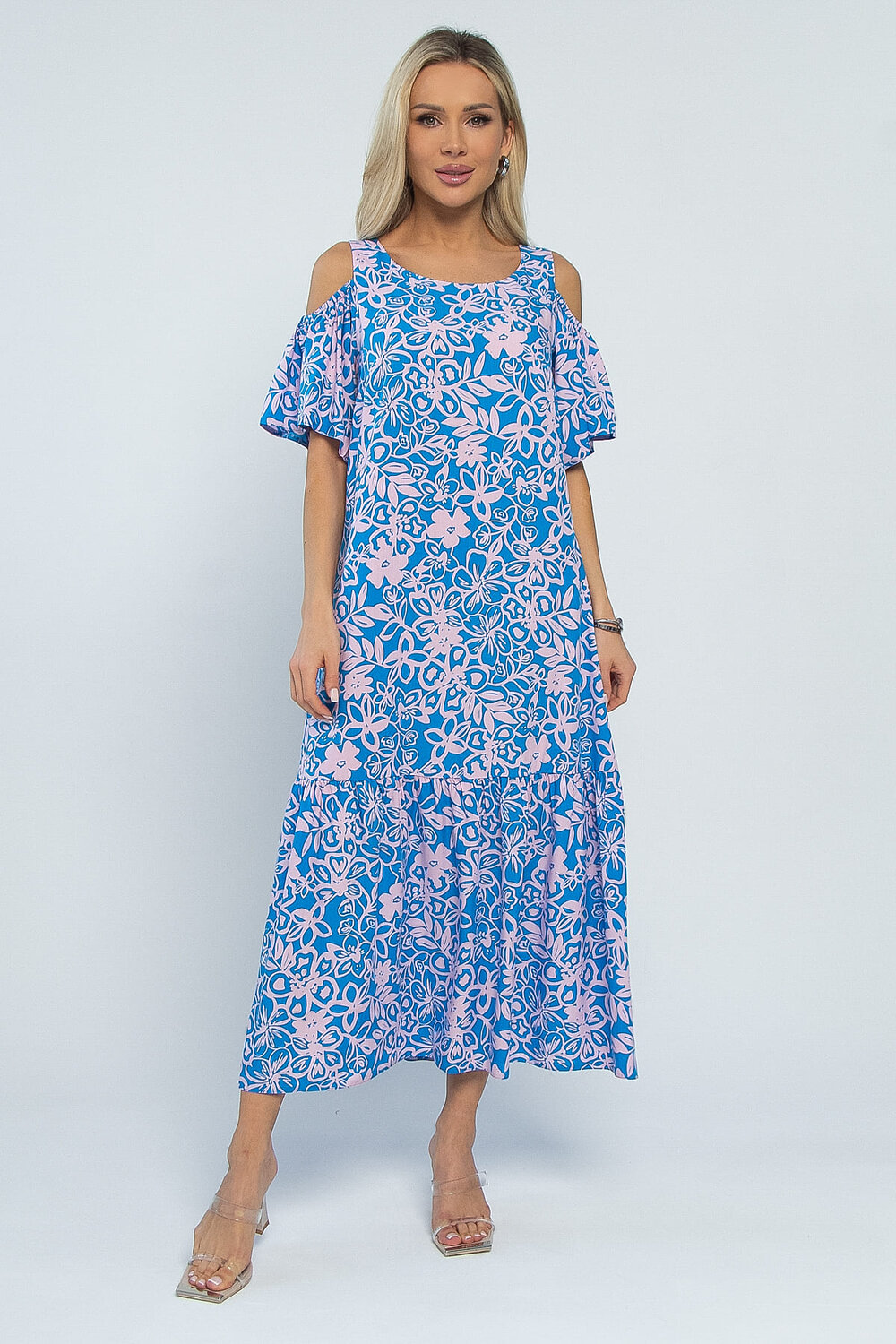 LT Collection Платье 535333 П13472-5М сине-розовый