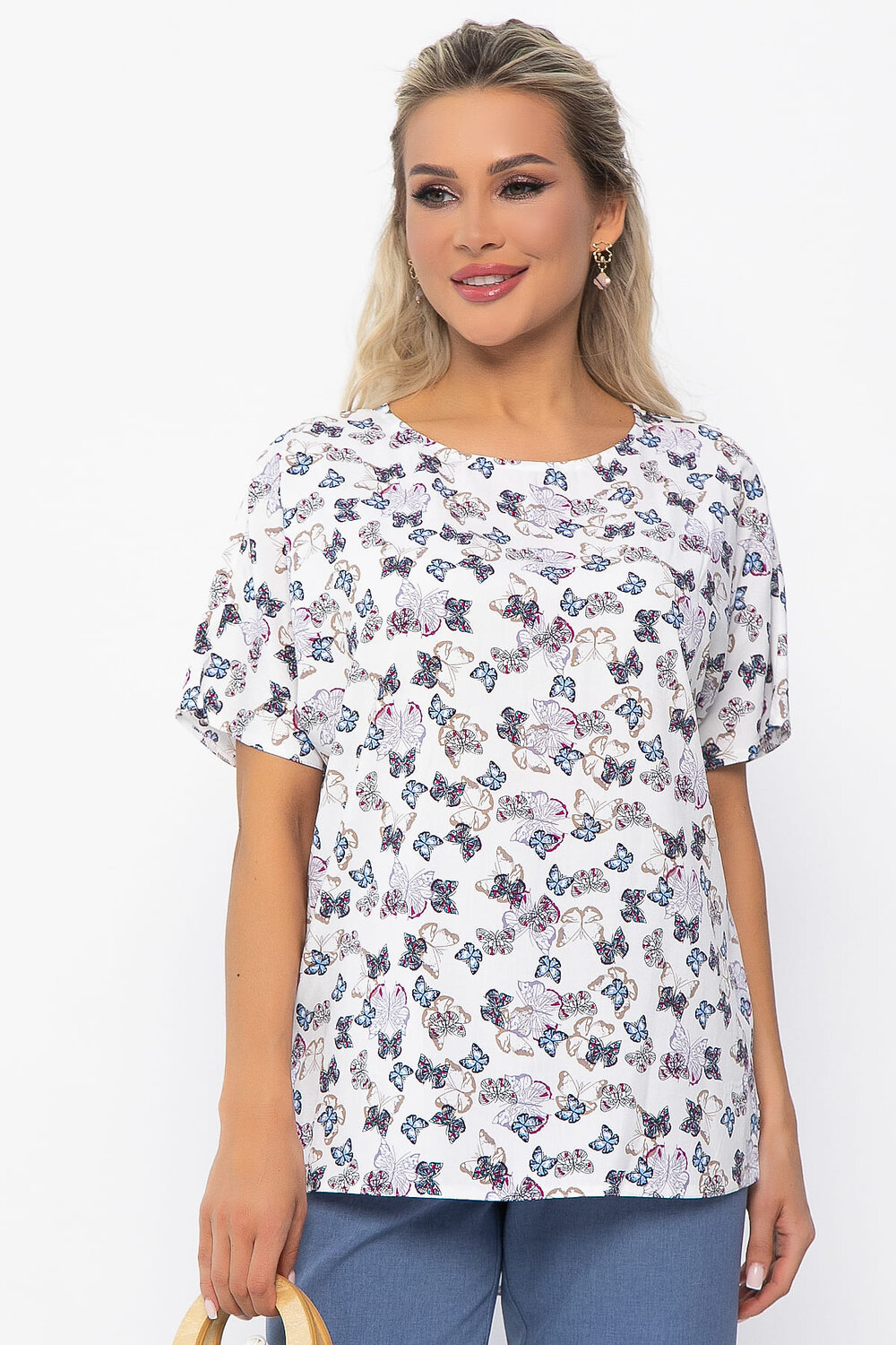 LT Collection Блуза 535346 Б13544-16М белый