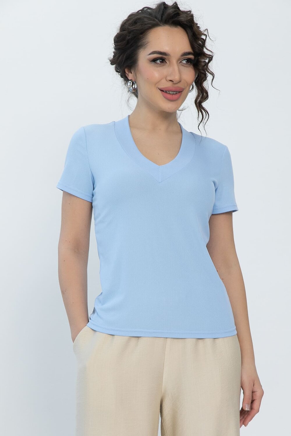 LT Collection Блуза 536029 Б13551-33М голубой