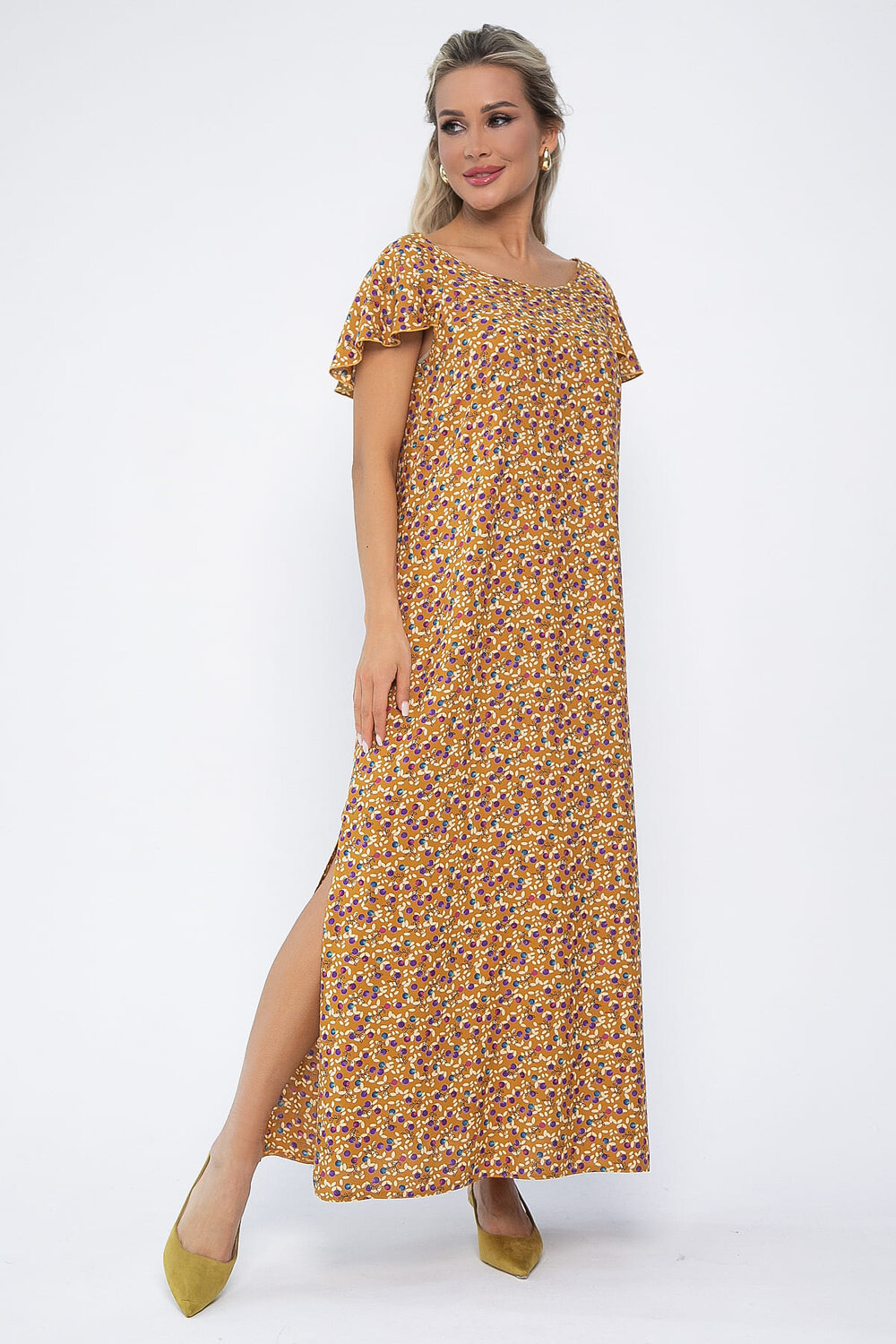 LT Collection Платье 536039 П13584-16М горчица