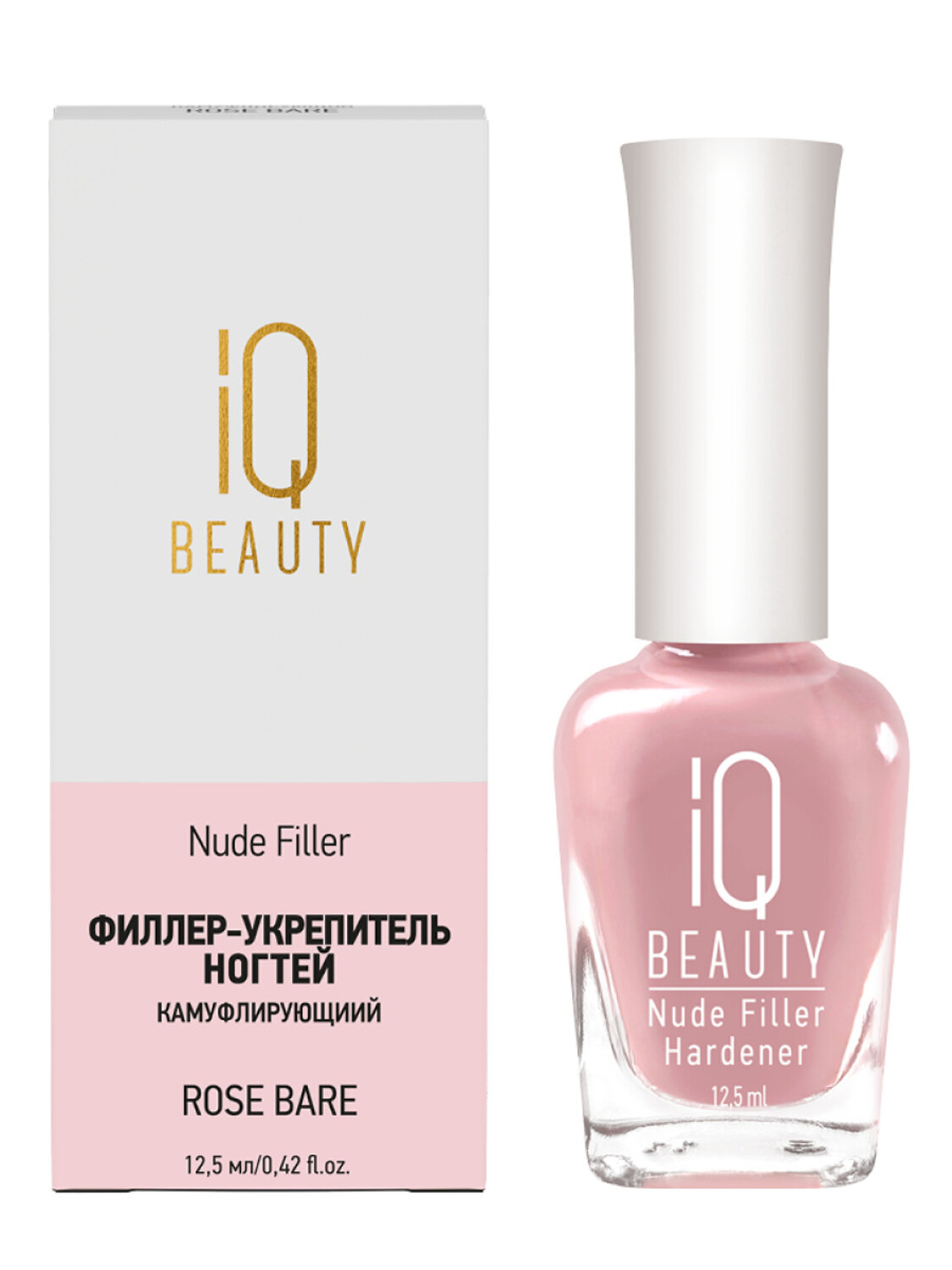 IQ Beauty Филлер-укрепитель с камуфлирующим эффектом / Nude Filler 02 Rose Bare, глянцевый финиш, 12,5 мл 536059 27858