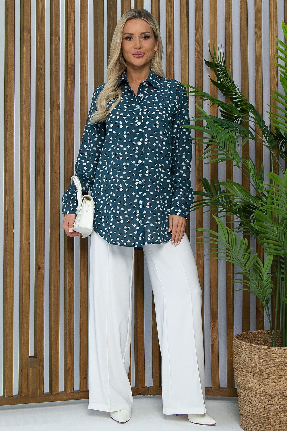 LT Collection Рубашка 538061 Б13474-16М изумрудный