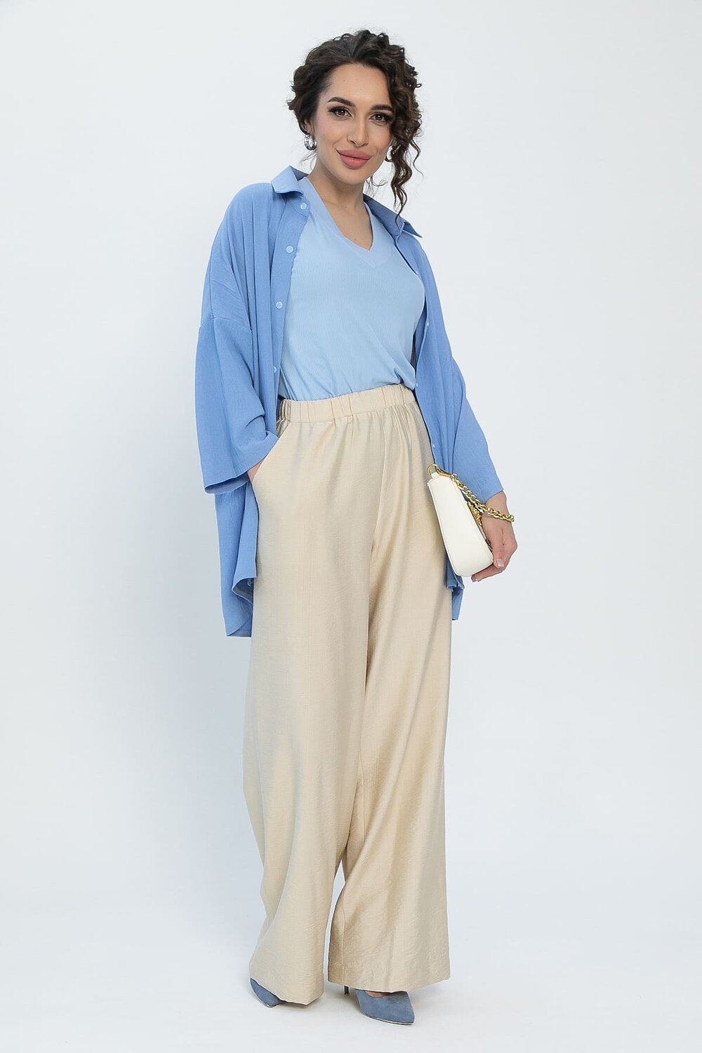 LT Collection Рубашка 538062 Б13465-13М голубой
