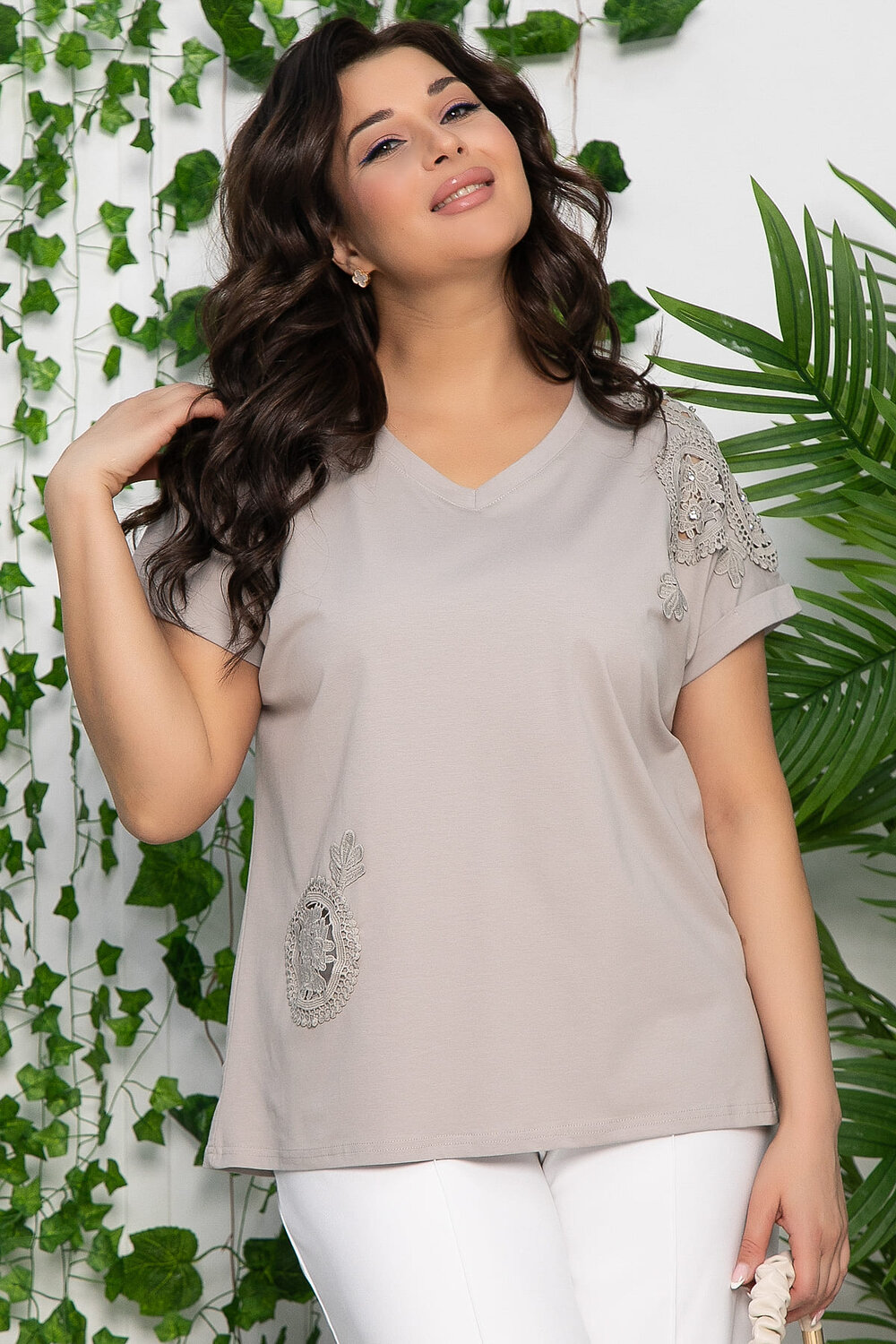 LT Collection Блуза 538065 Б13496-20М бежевый