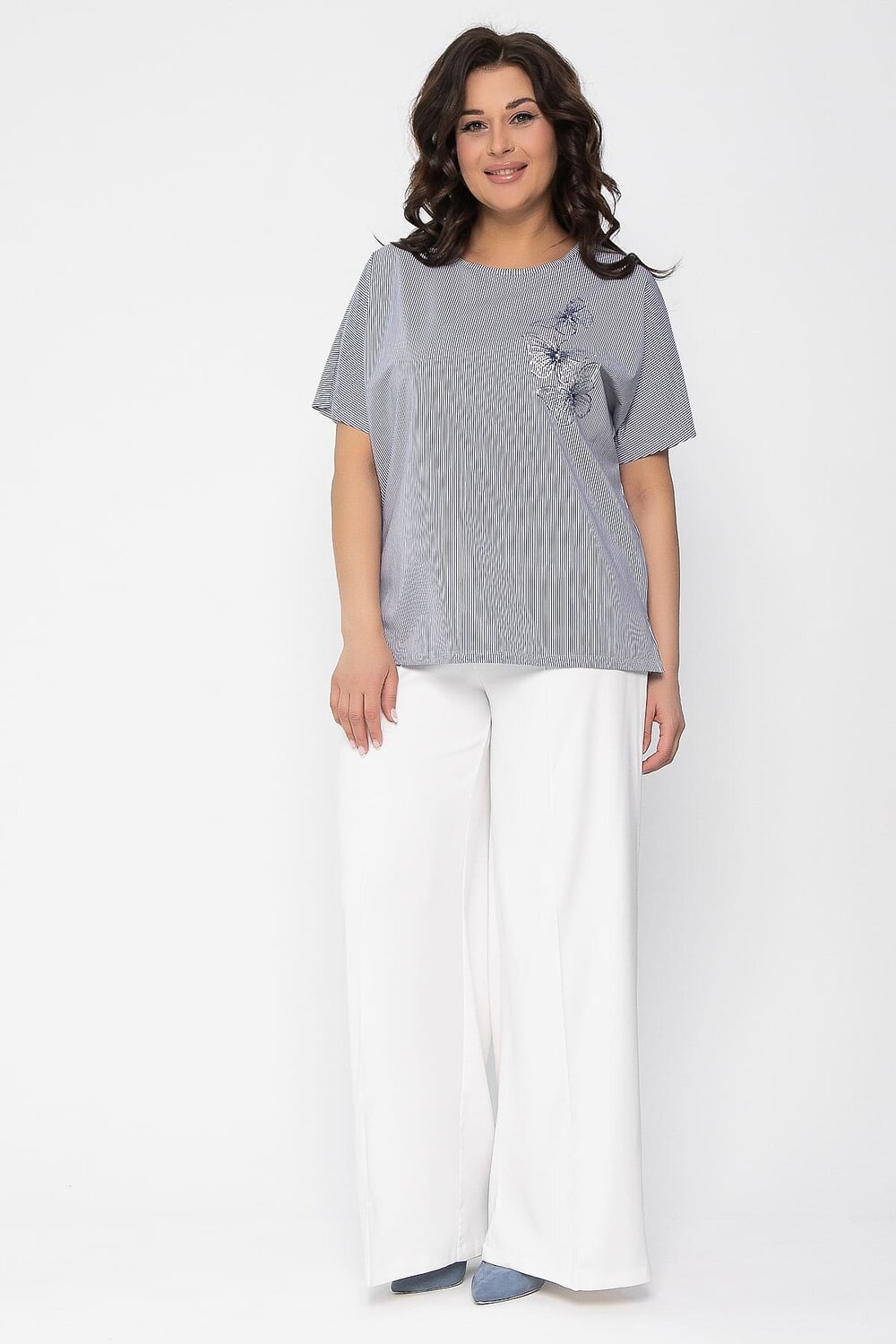 LT Collection Блуза 538067 Б13495-20М белый