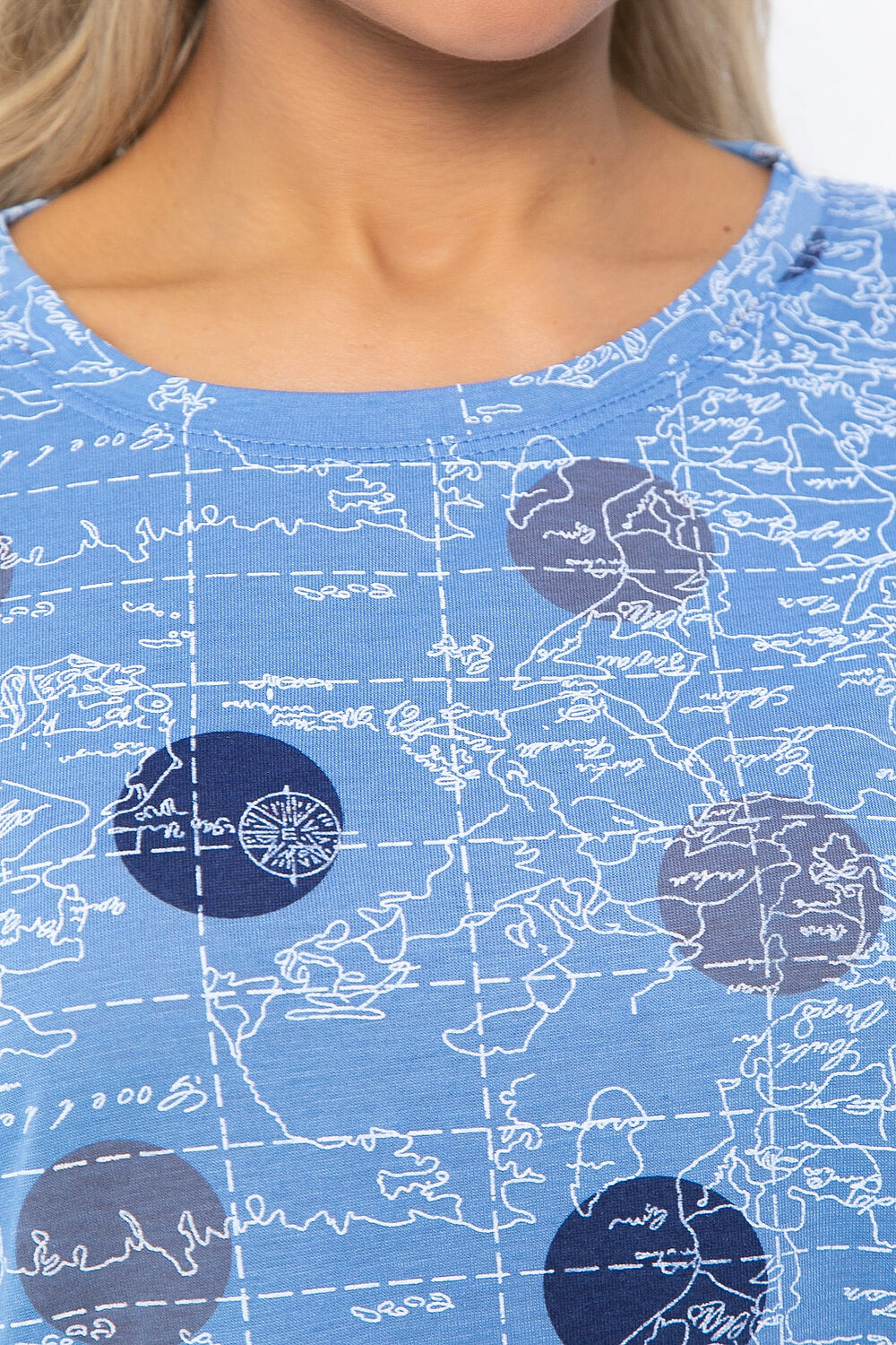 LT Collection Блуза 538071 Б13518-20М джинсовый