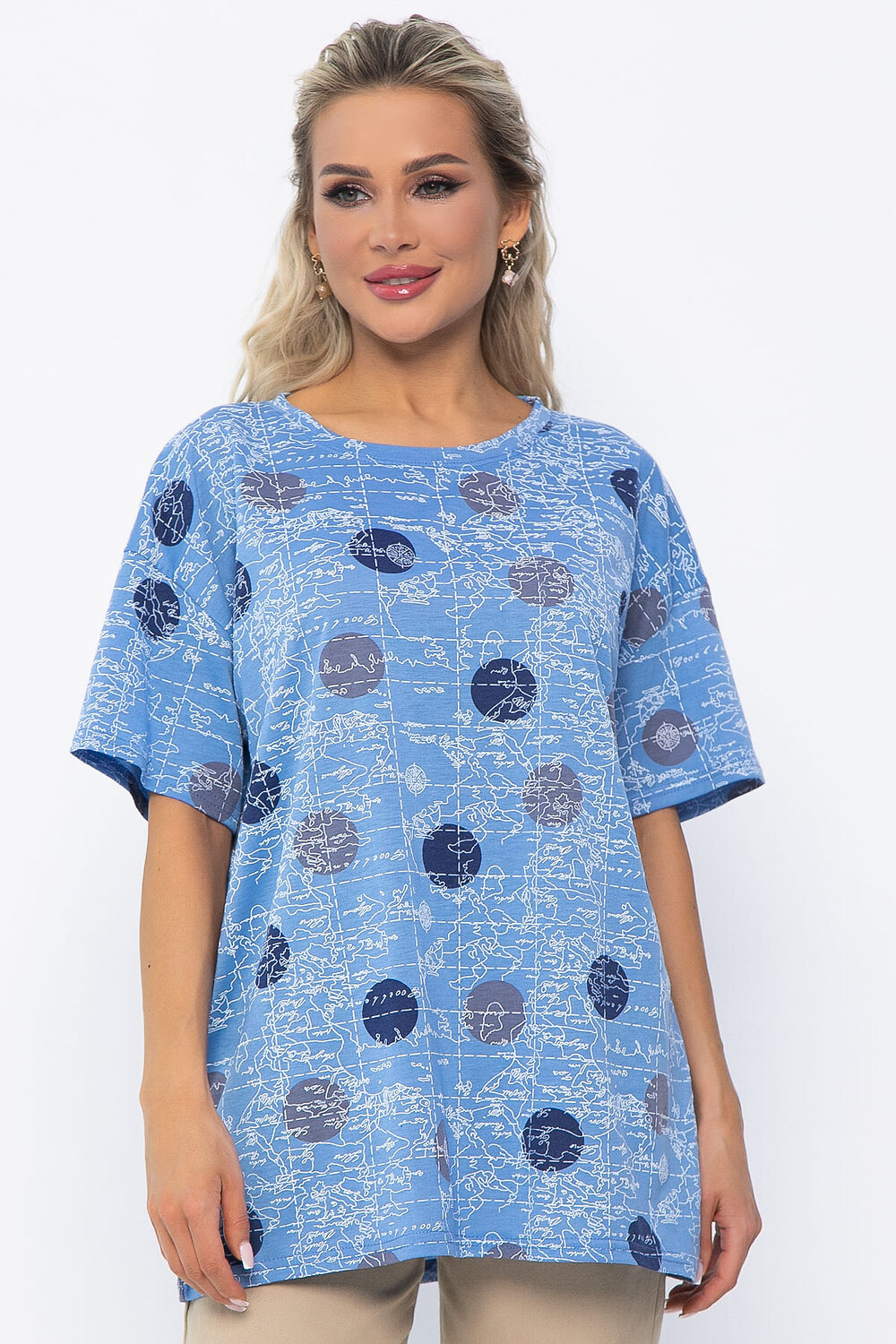 LT Collection Блуза 538071 Б13518-20М джинсовый