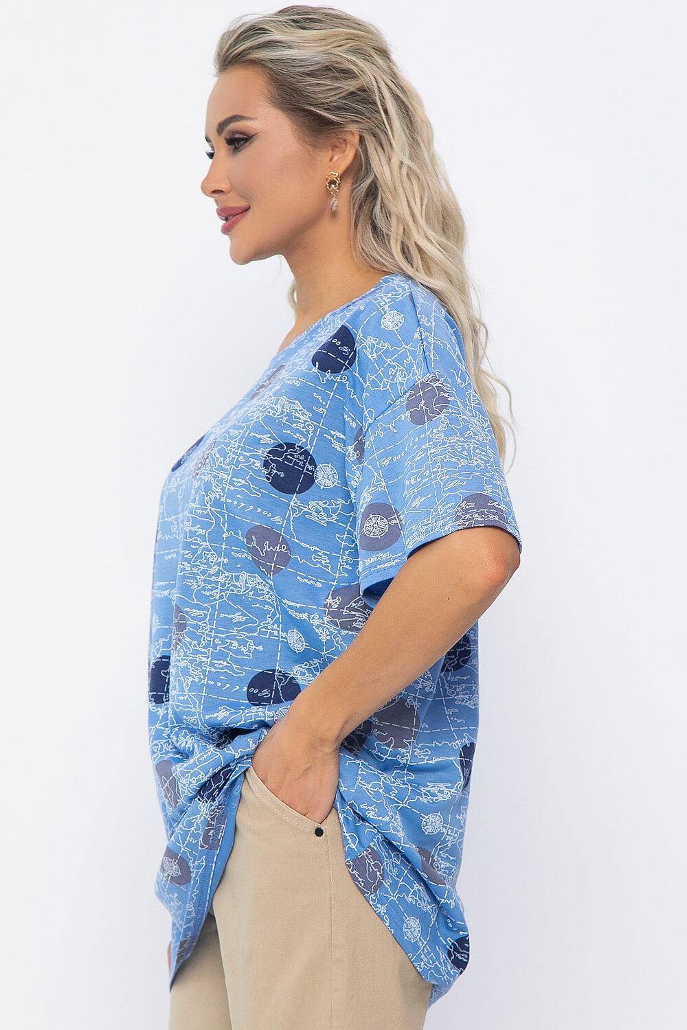 LT Collection Блуза 538071 Б13518-20М джинсовый