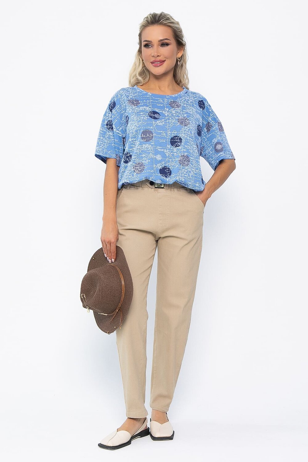 LT Collection Блуза 538071 Б13518-20М джинсовый
