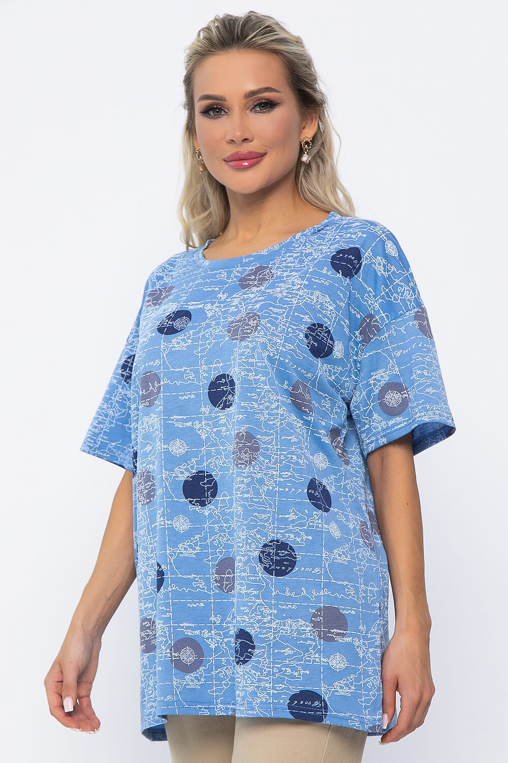 LT Collection Блуза 538071 Б13518-20М джинсовый