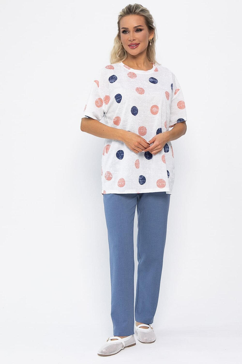 LT Collection Блуза 538072 Б13519-20М белый