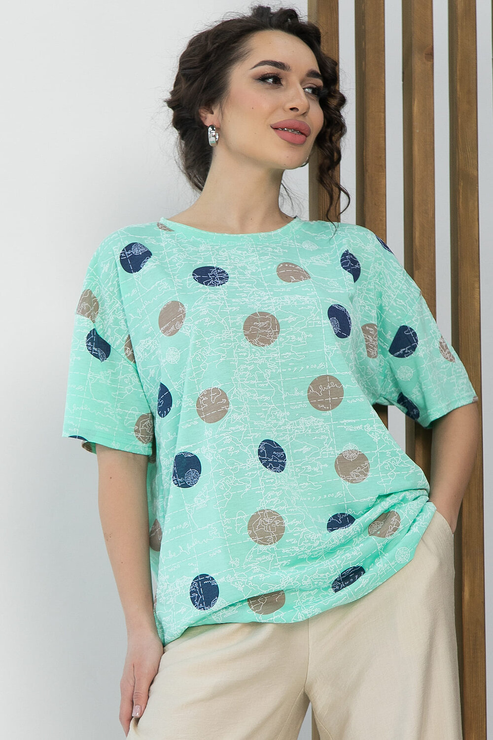 LT Collection Блуза 538073 Б13520-20М зелёный