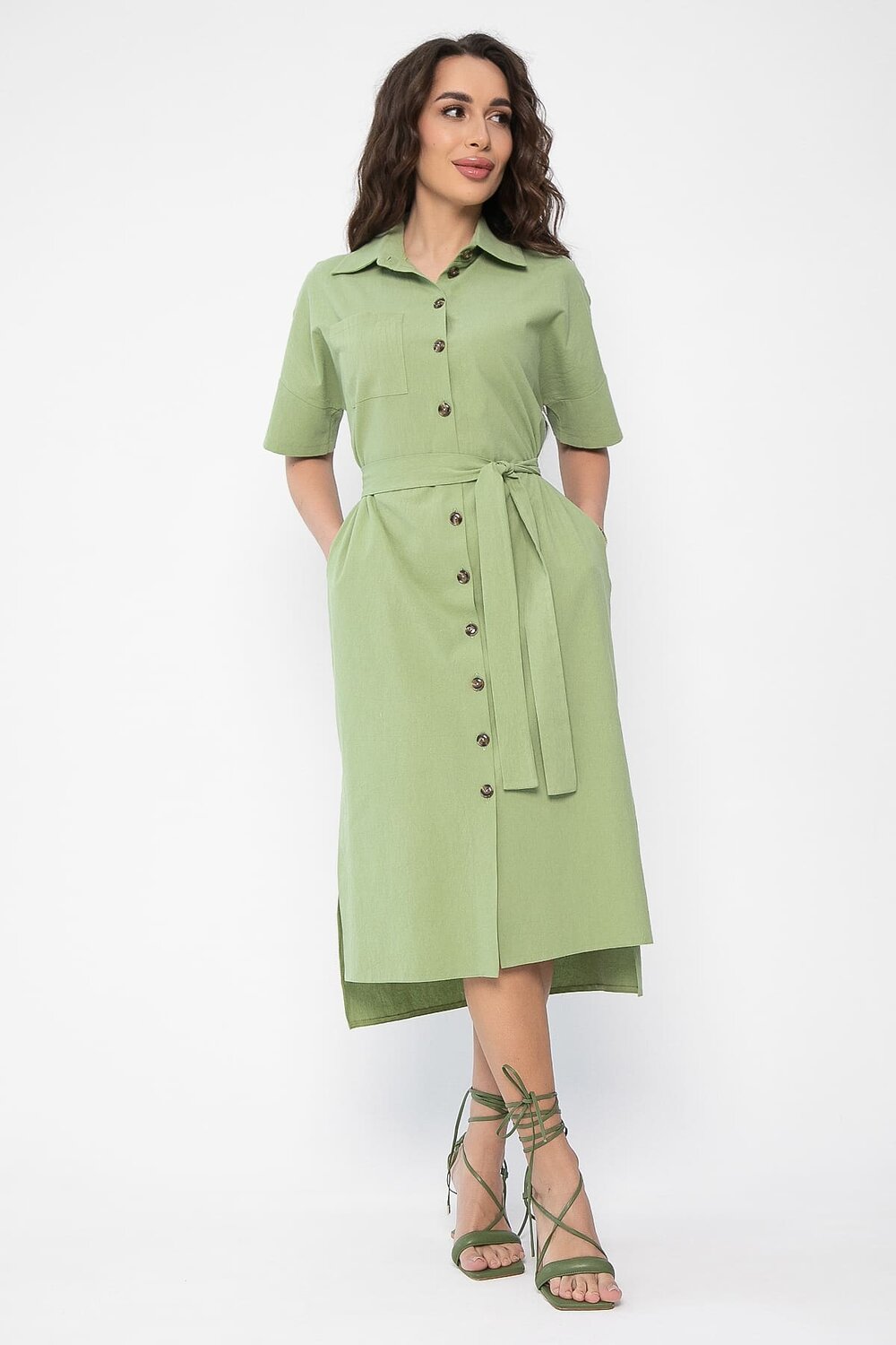 LT Collection Платье 538114 П13588-18М фисташковый