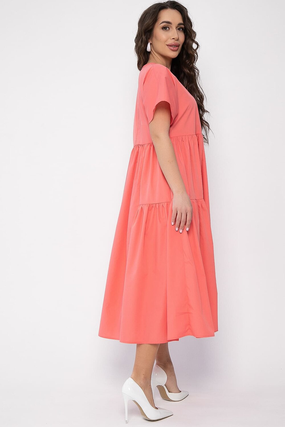 LT Collection Платье 538119 П13603-36М коралловый