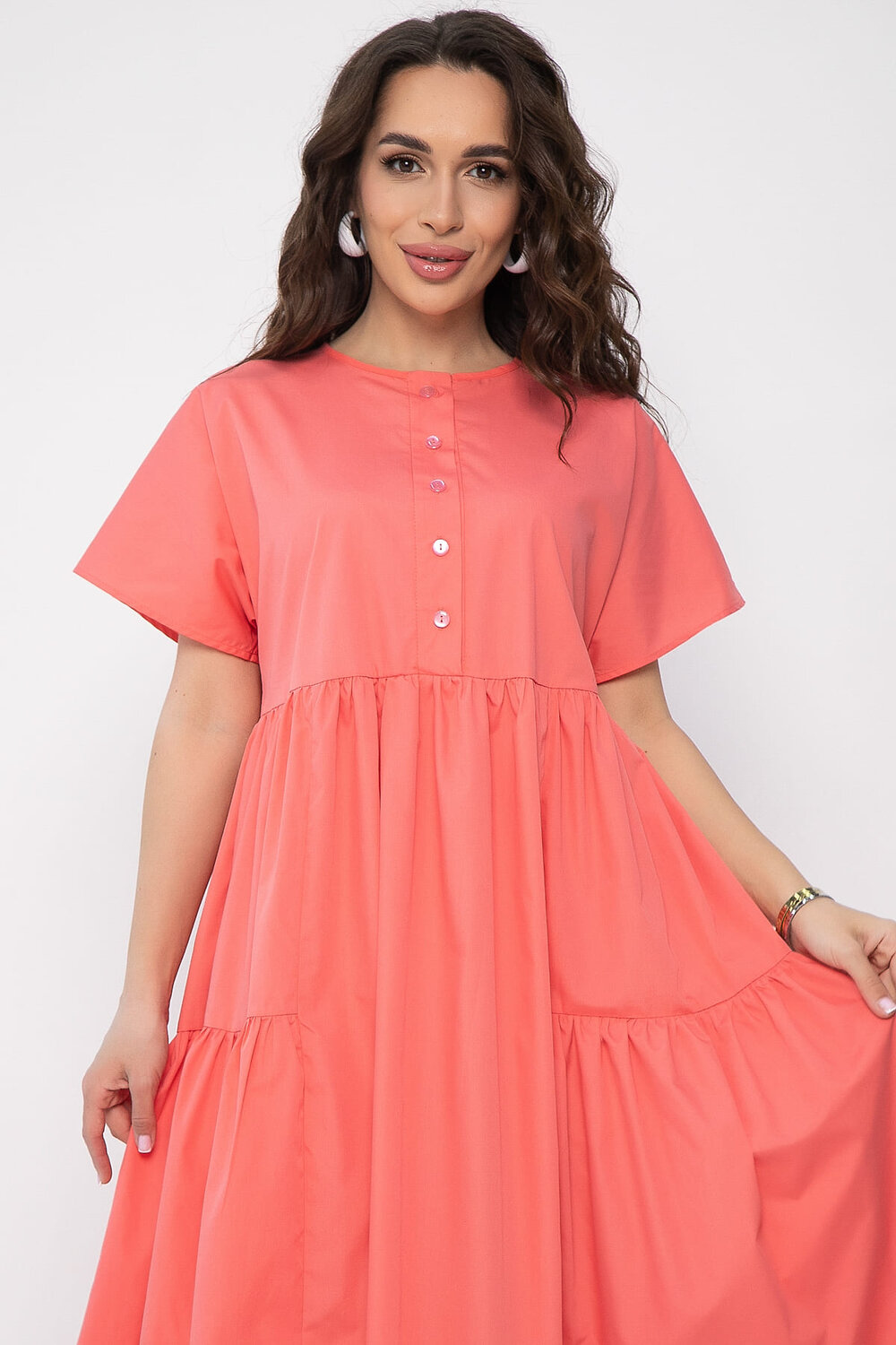 LT Collection Платье 538119 П13603-36М коралловый