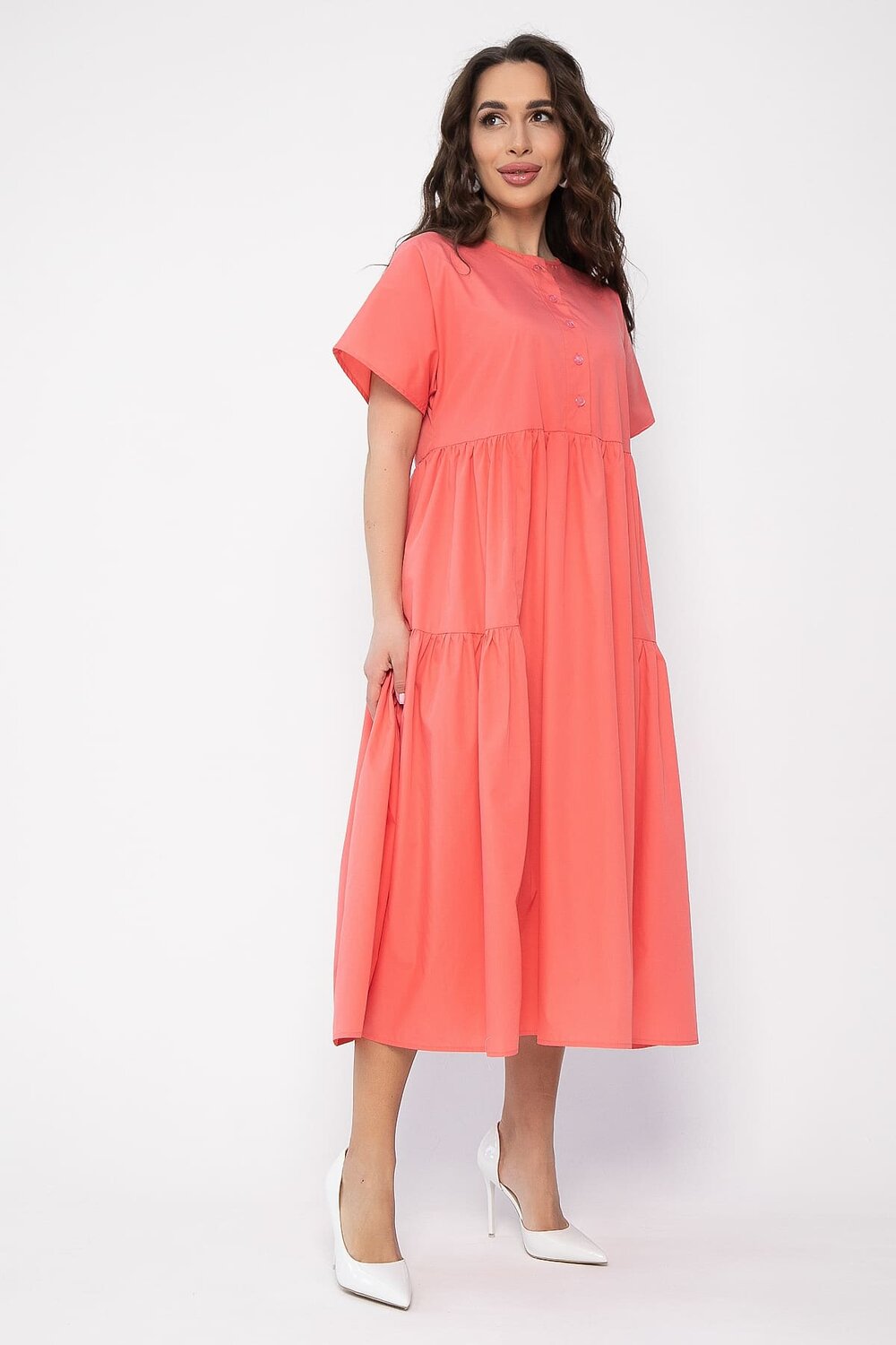 LT Collection Платье 538119 П13603-36М коралловый