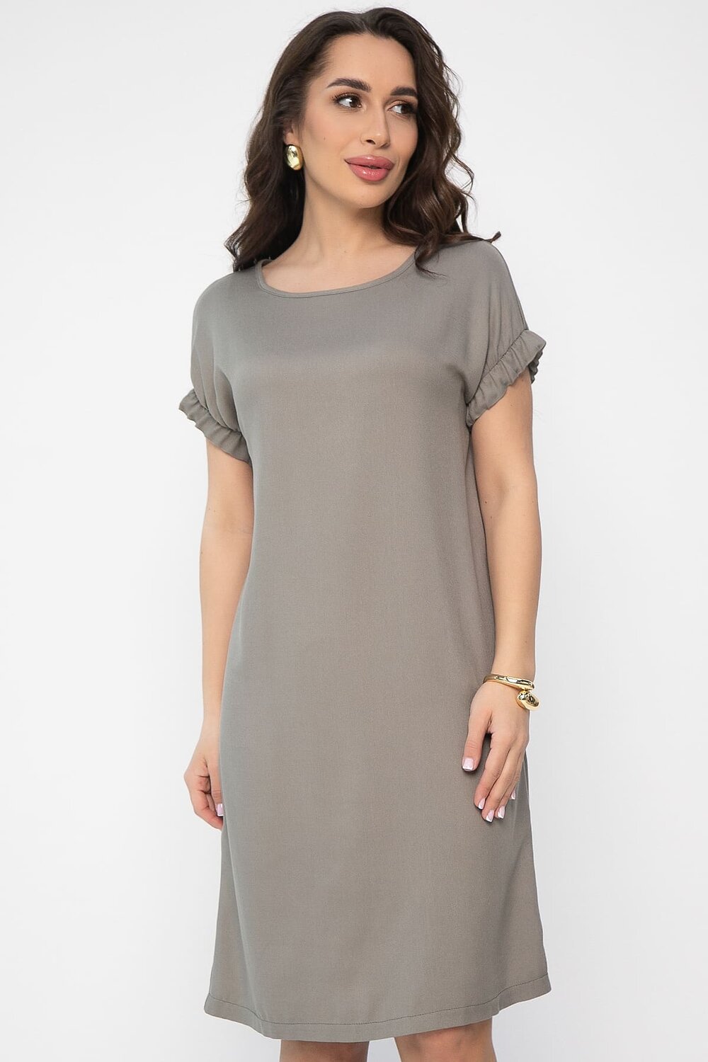 LT Collection Платье 538129 П13613-25М оливково-серый