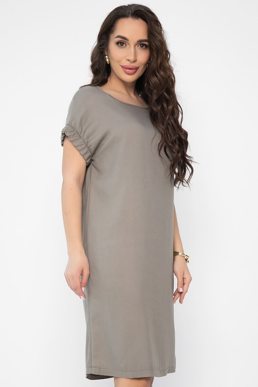 LT Collection Платье 538129 П13613-25М оливково-серый