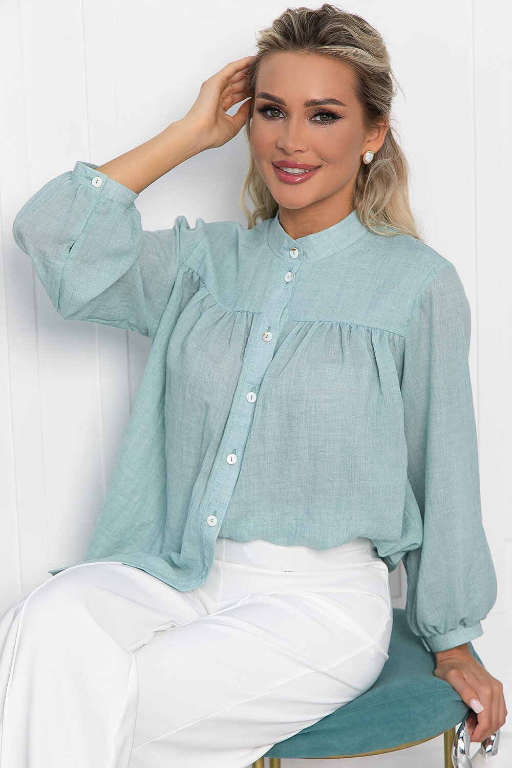 LT Collection Блуза 538130 Б13617-5М мятный