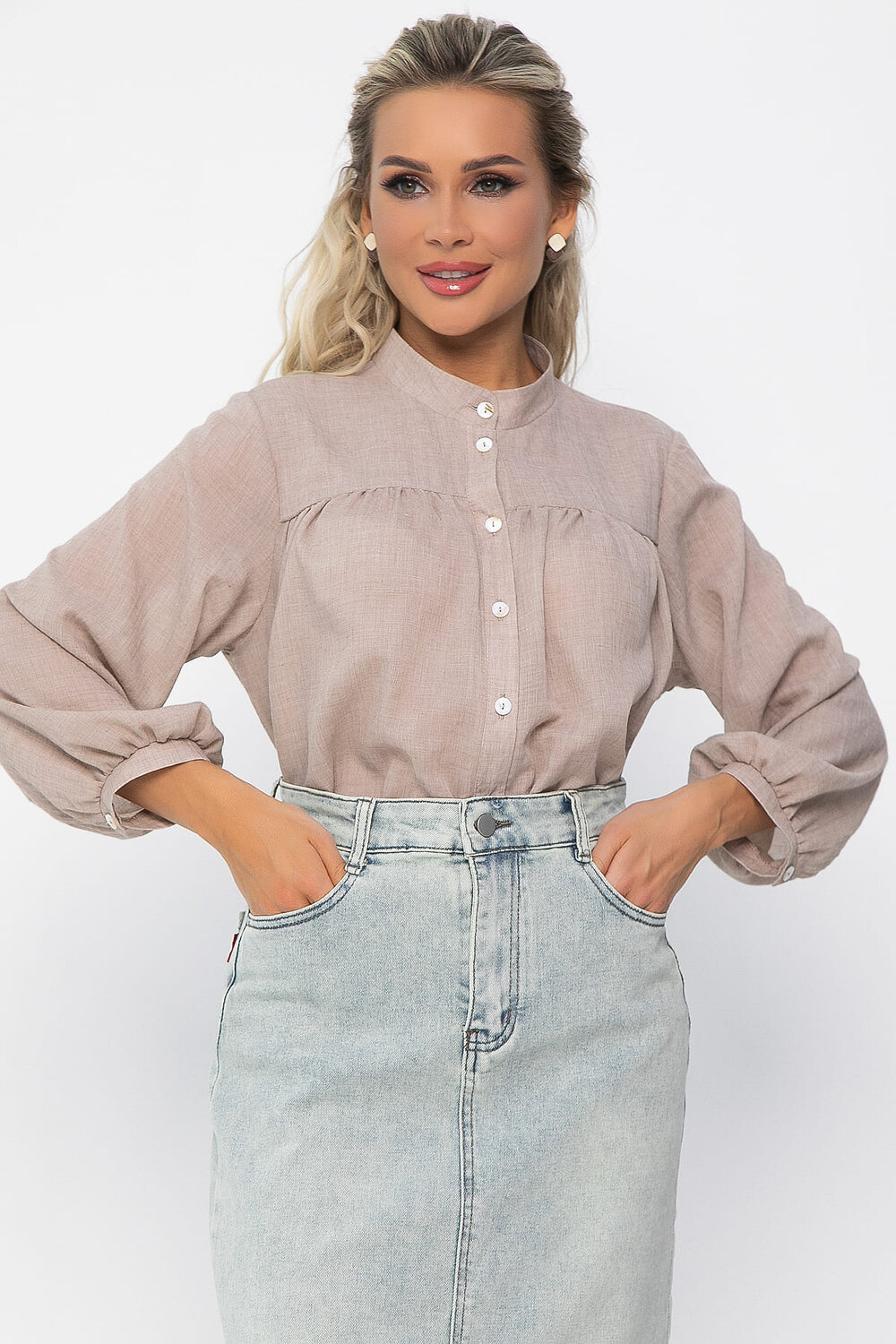 LT Collection Блуза 538131 Б13618-5М бежевый