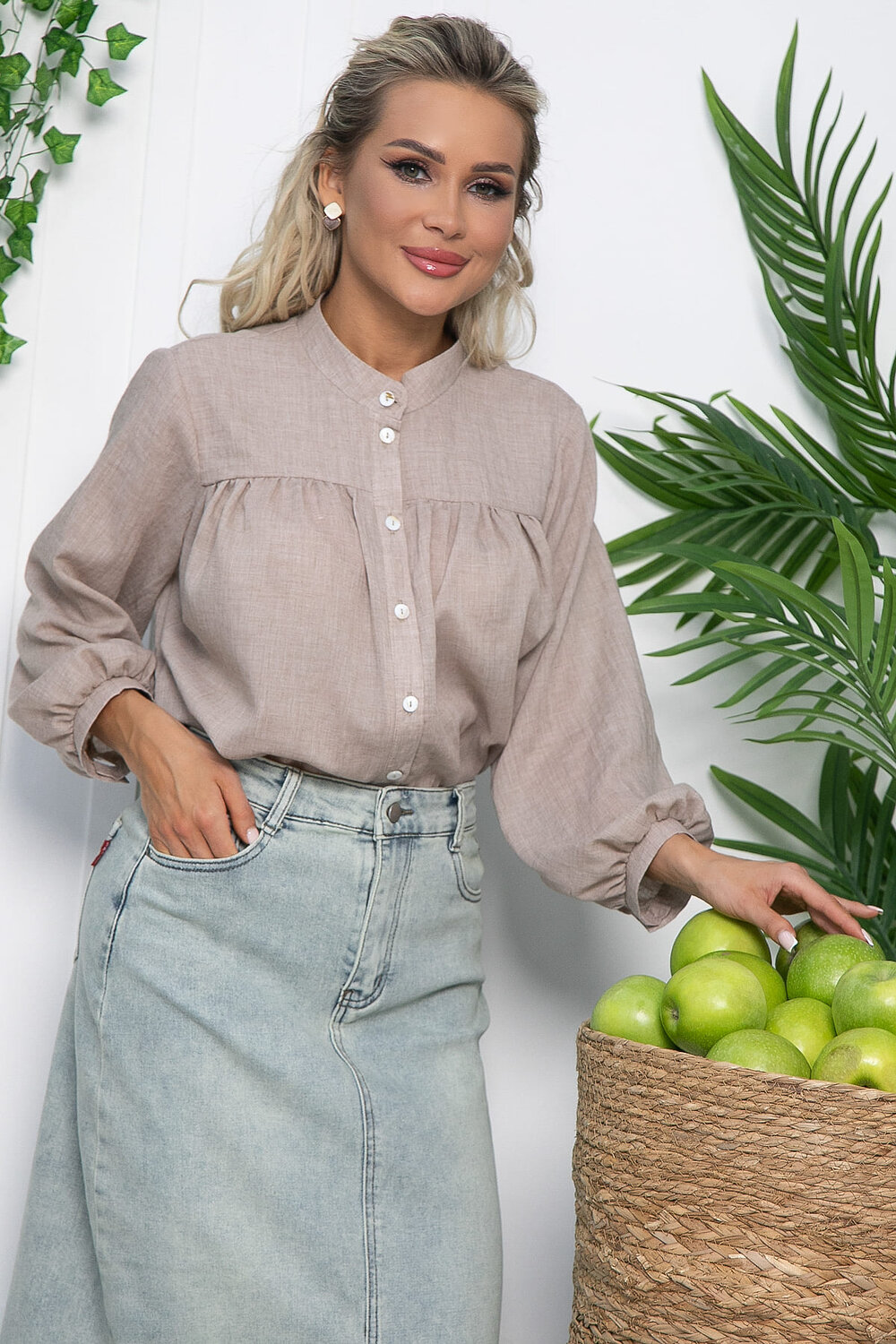 LT Collection Блуза 538131 Б13618-5М бежевый