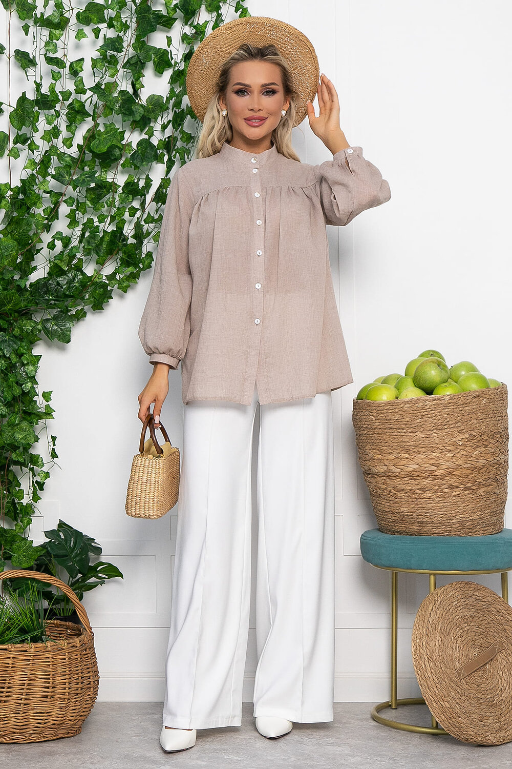 LT Collection Блуза 538131 Б13618-5М бежевый