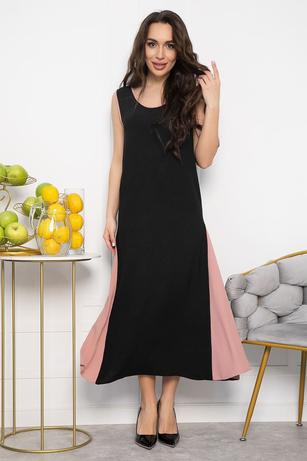 LT Collection Сарафан 538133 П13630-10М чёрно-розовый