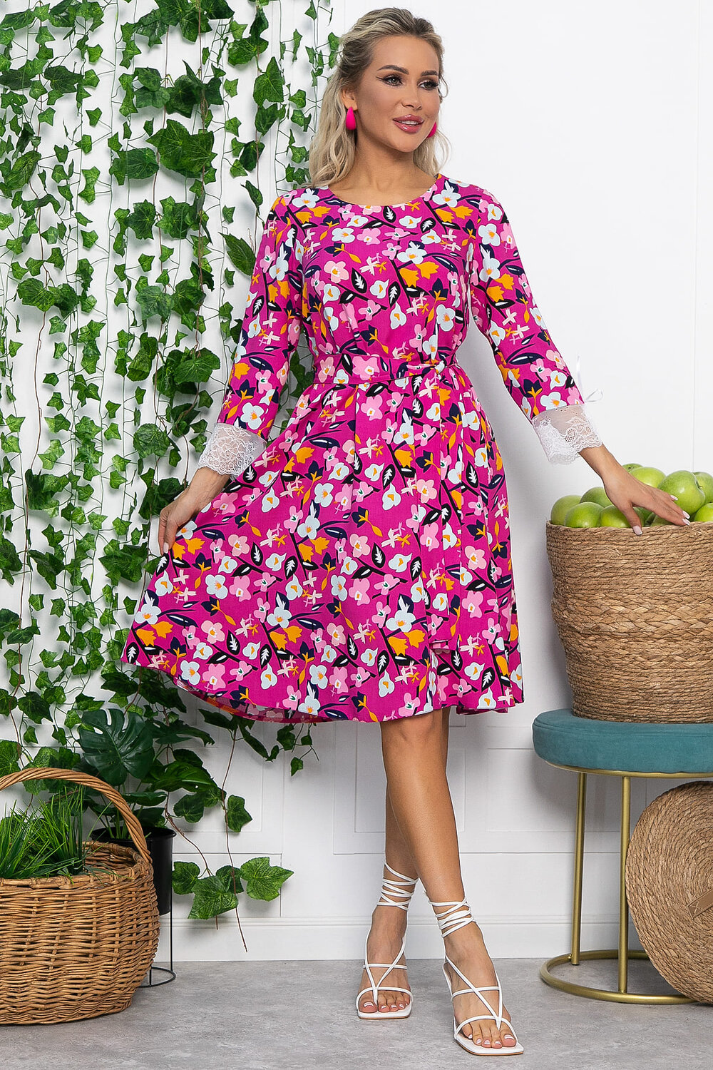 LT Collection Платье 538142 П13638-33М фуксия