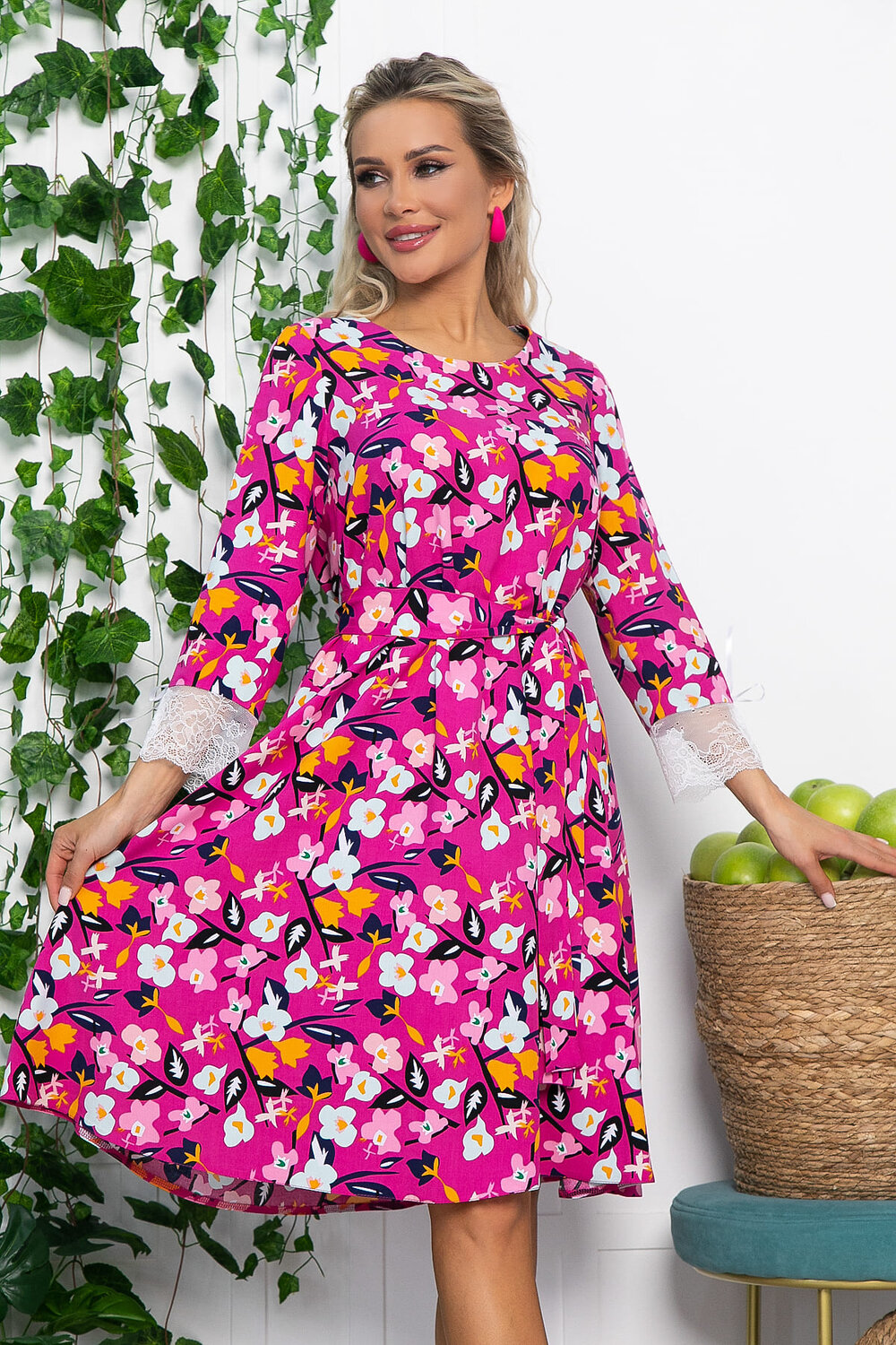 LT Collection Платье 538142 П13638-33М фуксия
