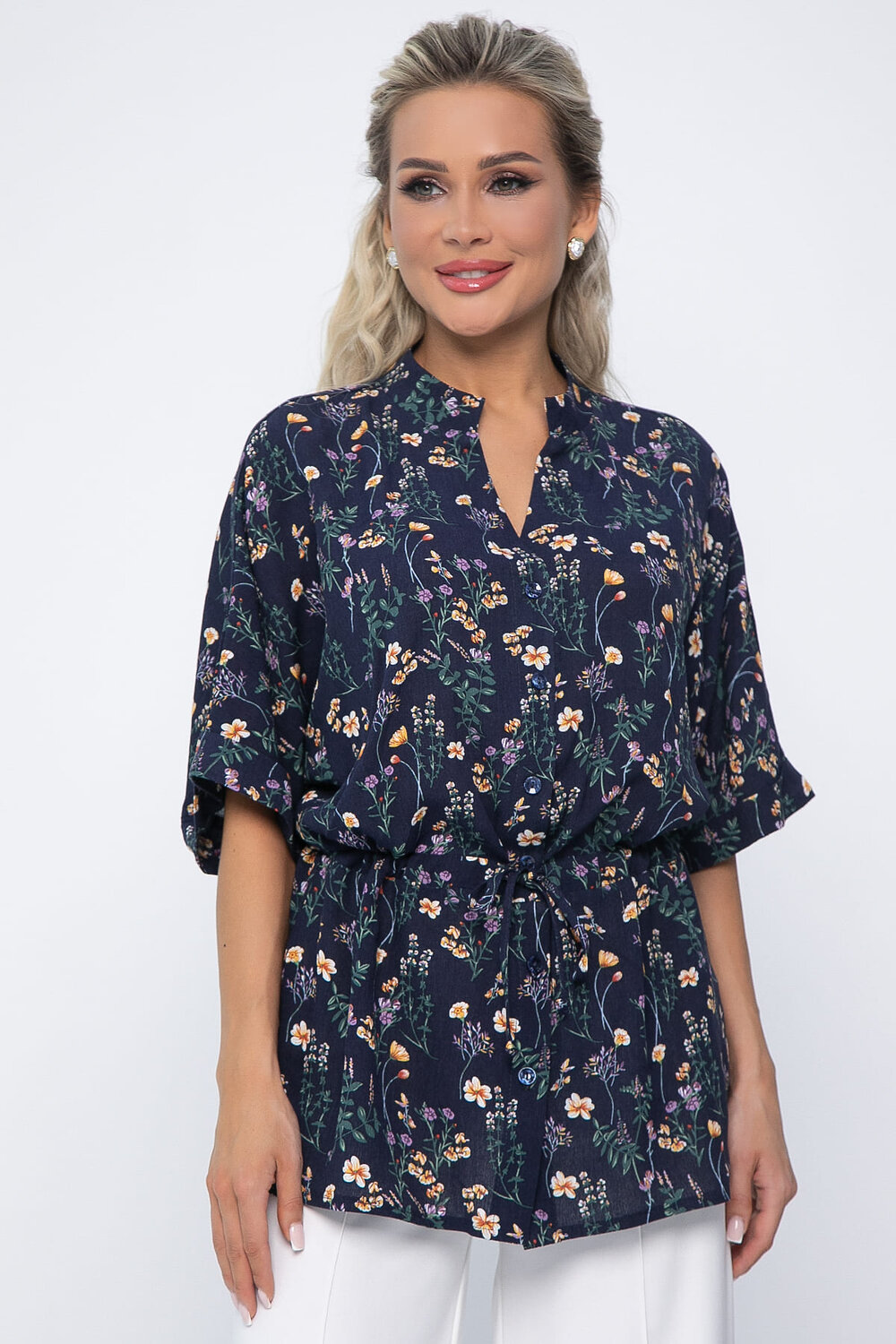 LT Collection Блуза 538149 Б13648-30М темно-синий