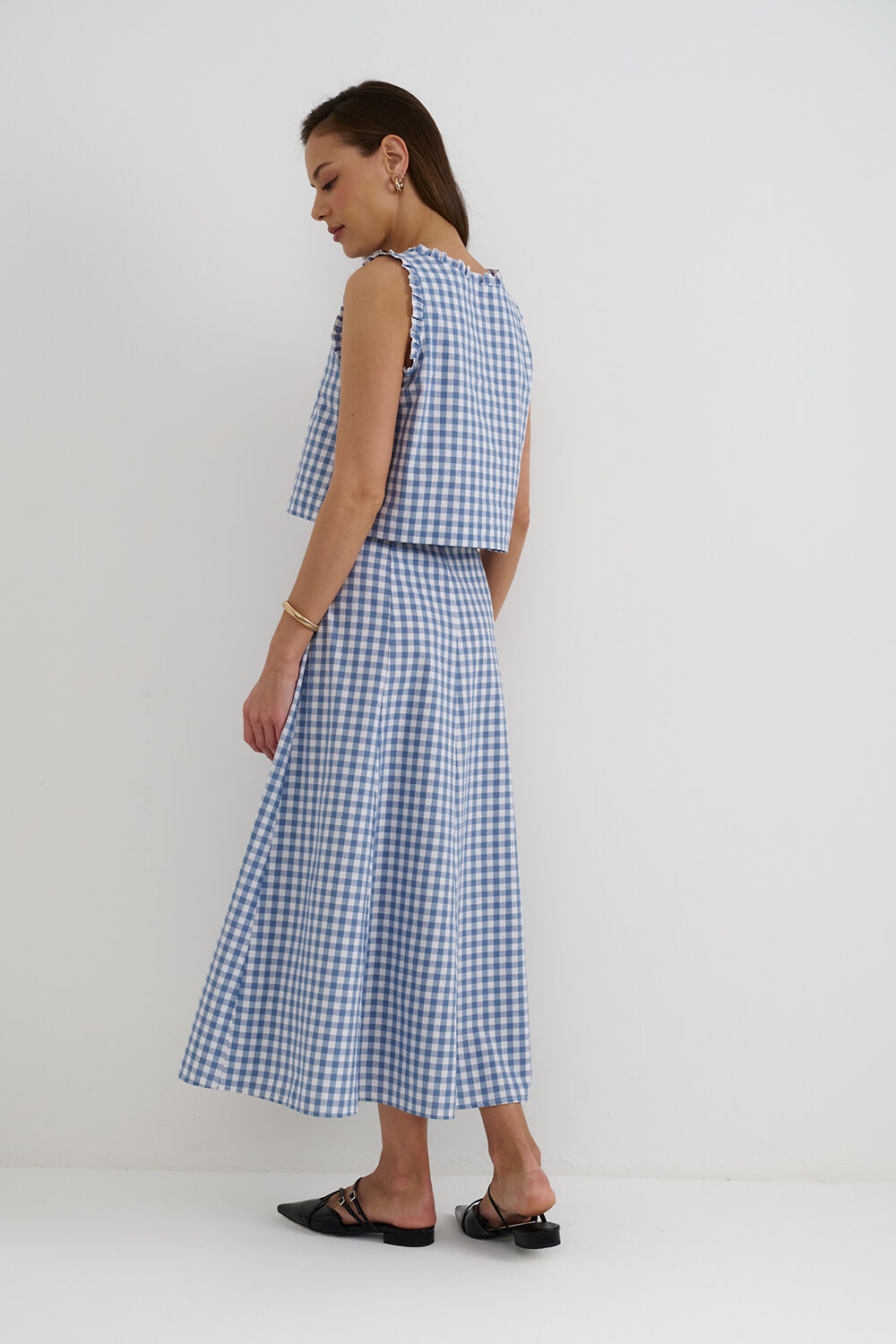 RISE Юбка 538232 SKRT2534_Blue Checkers Голубой, белый
