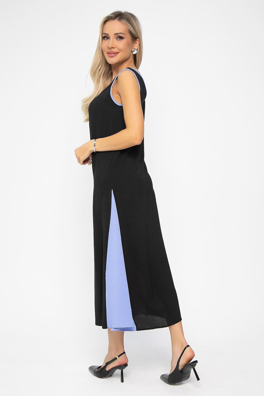 LT Collection Сарафан 538643 П13629-10М чёрно-голубой