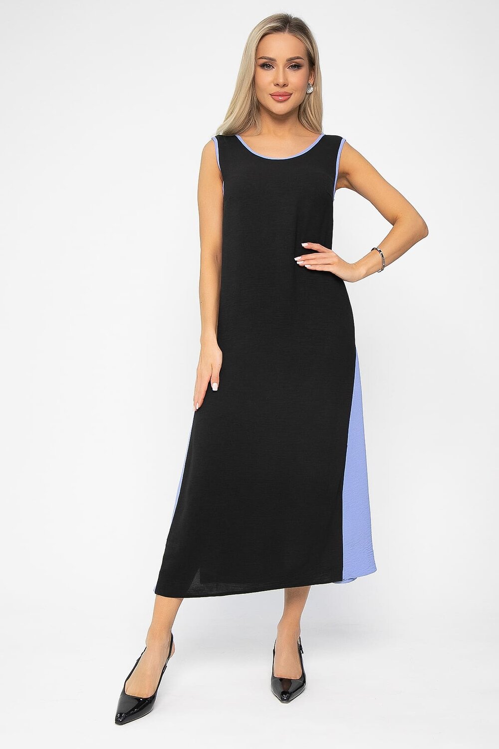 LT Collection Сарафан 538643 П13629-10М чёрно-голубой