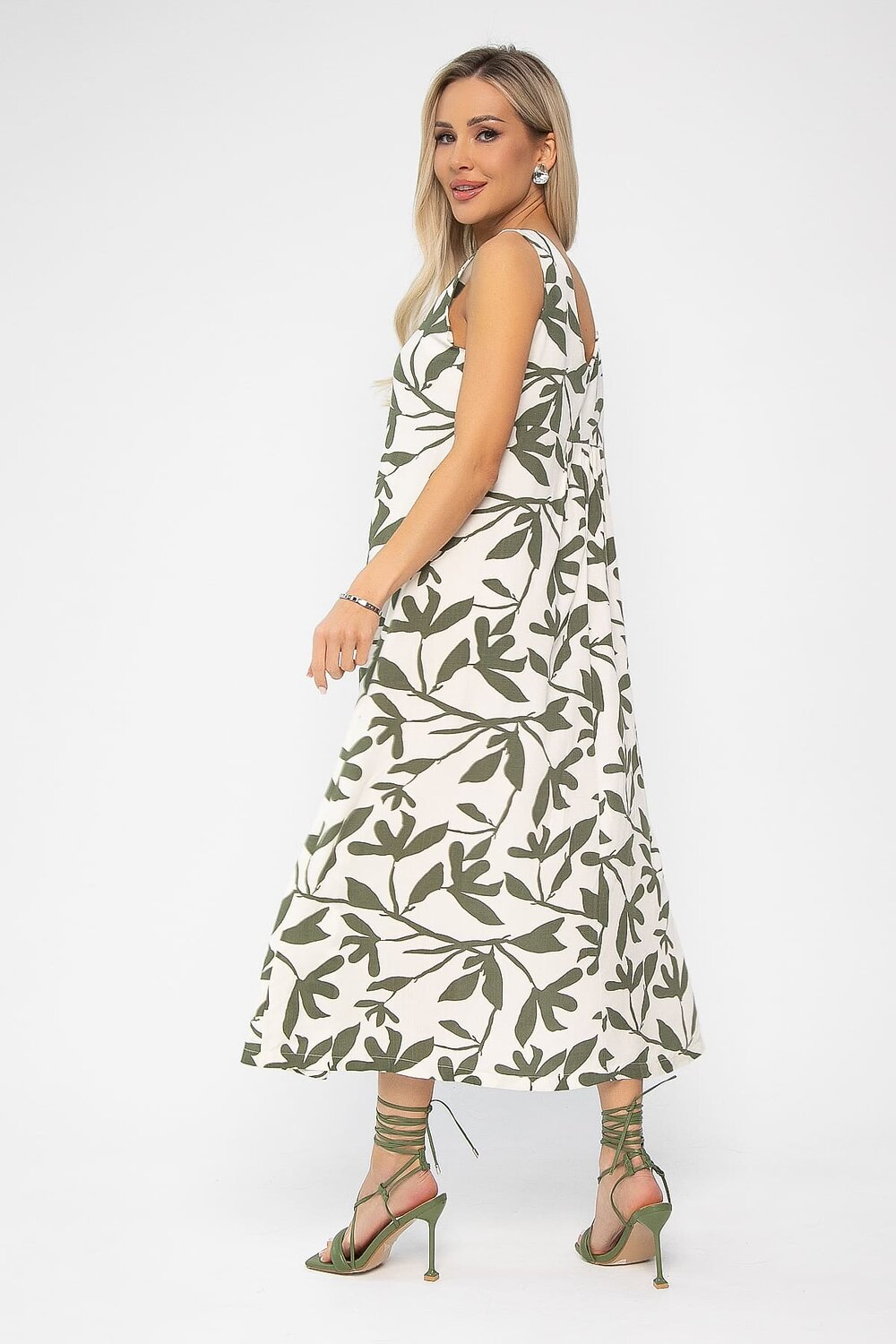 LT Collection Платье 538650 П13673-25М Молочный/хаки