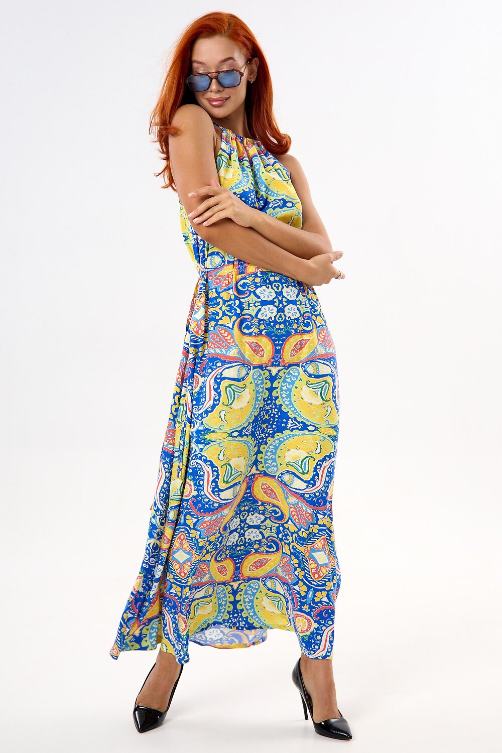 Lika Dress Платье 538830 10414 Синий/Желтый