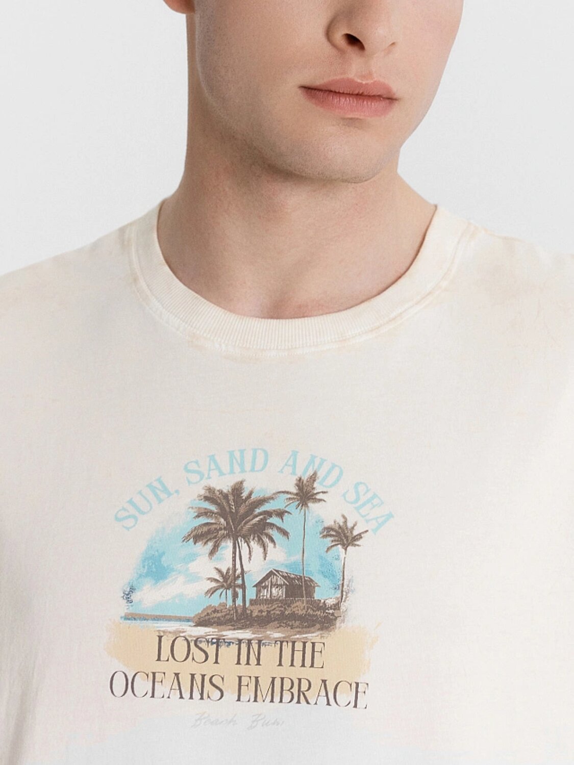 MARK FORMELLE Футболка 539060 111930 ACID WASH молочный +печать