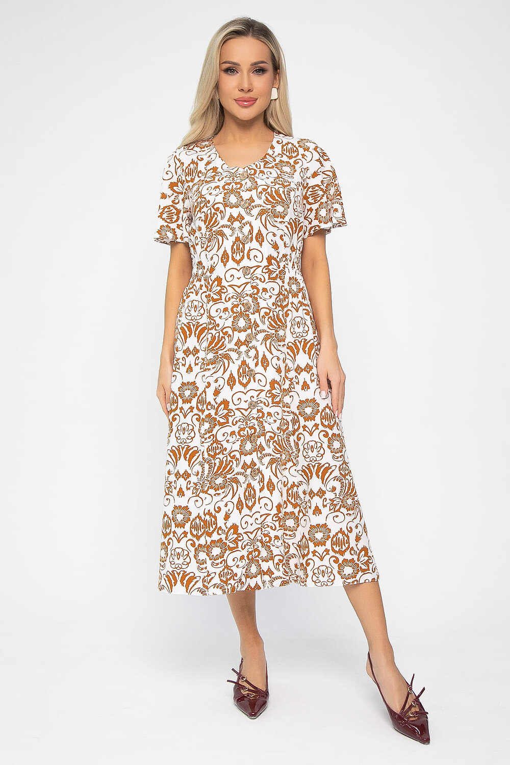 LT Collection Платье 539398 П13678-5М оранжевый