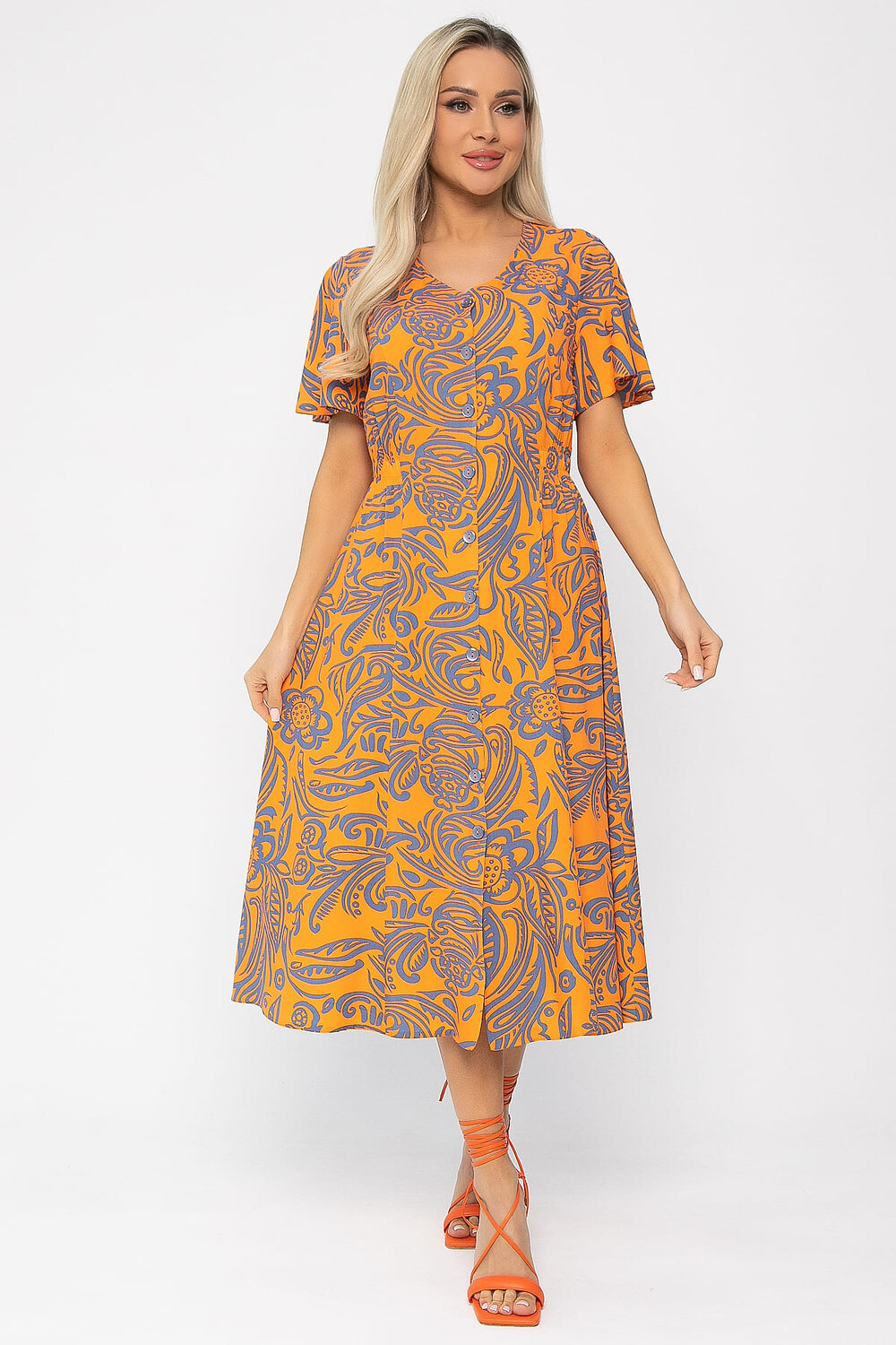LT Collection Платье 539428 П13677-5М оранжевый